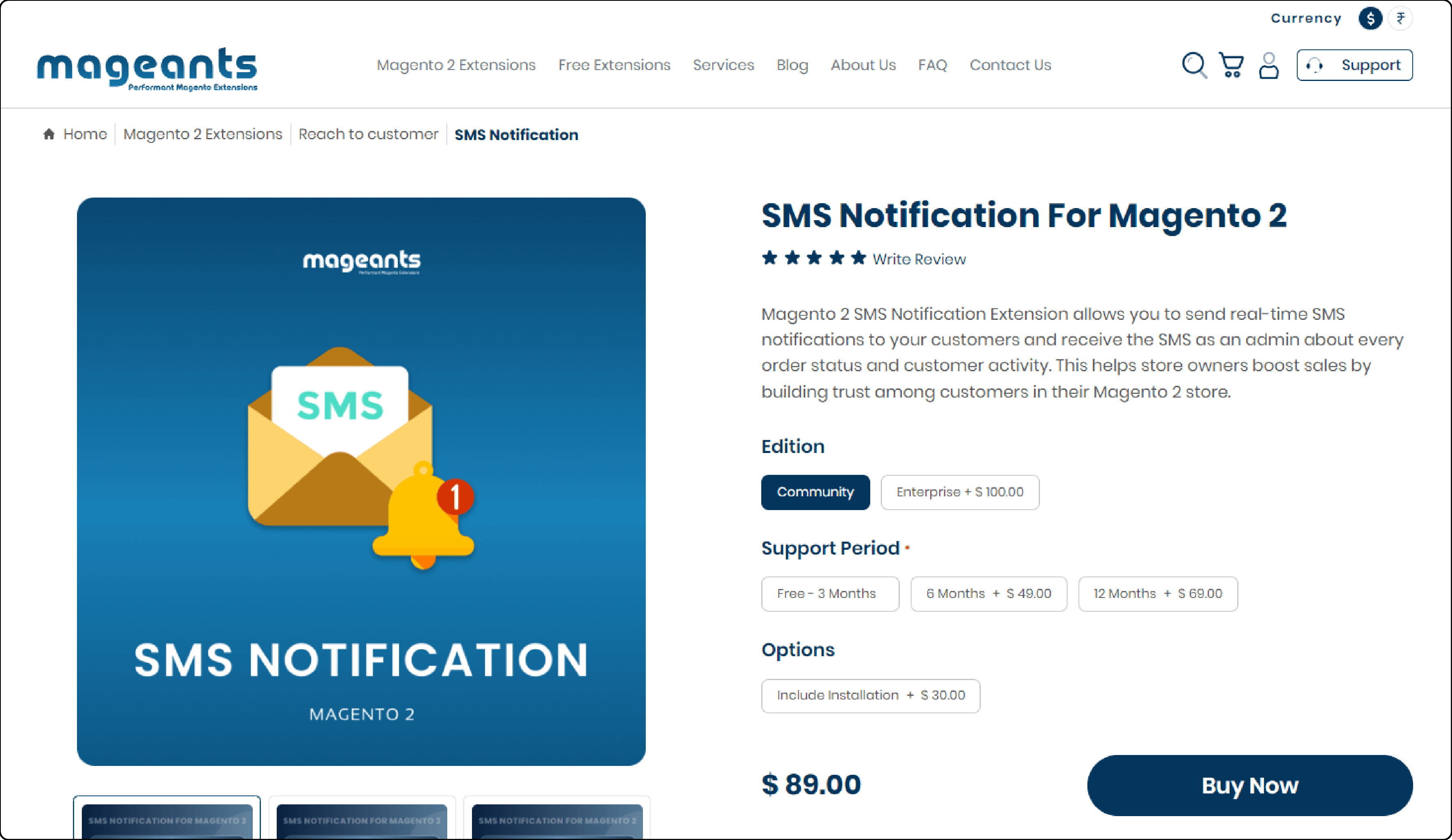 Magento 2 SMS Notification Extension-Mageants