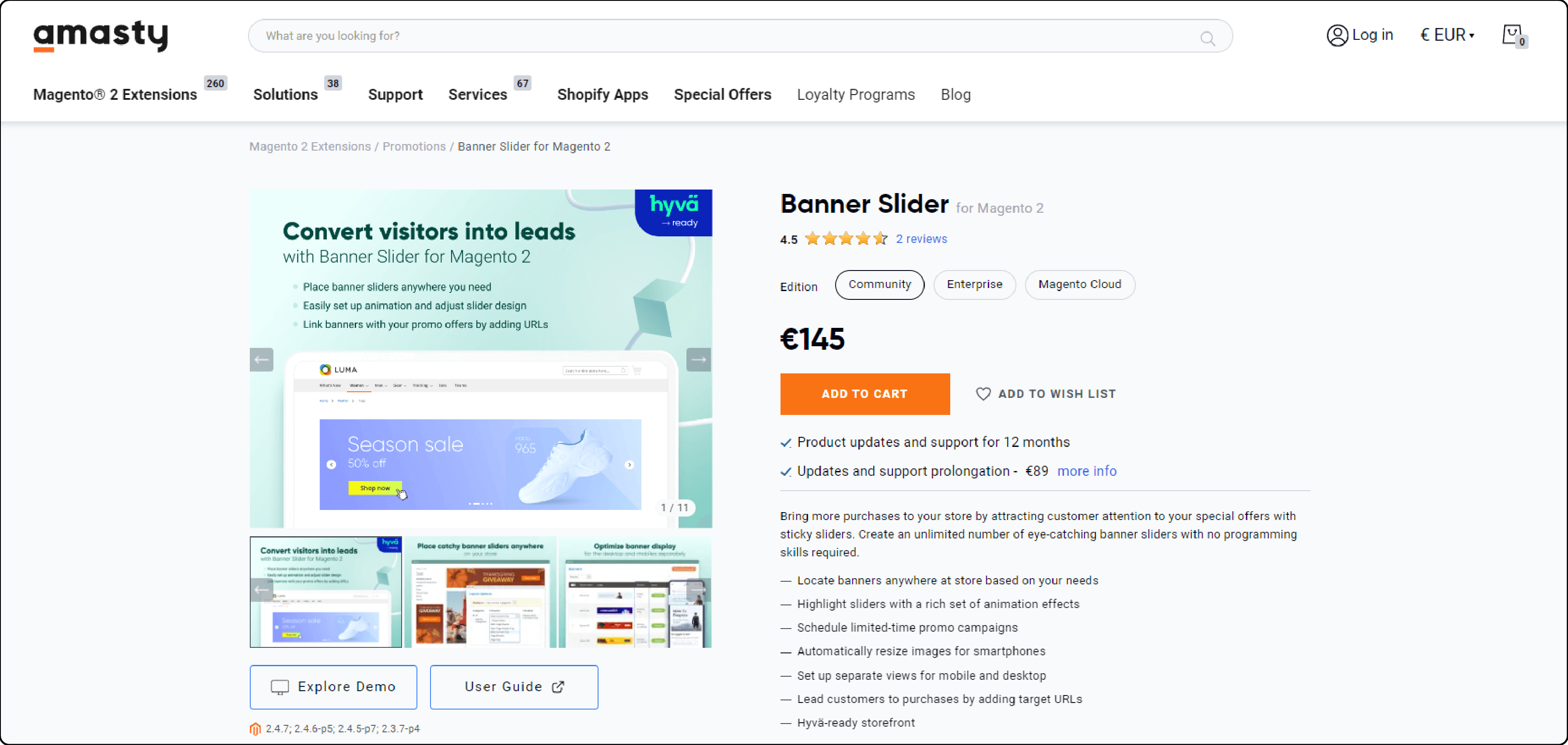 Rich Banner Slider For Magento 2 - Amasty