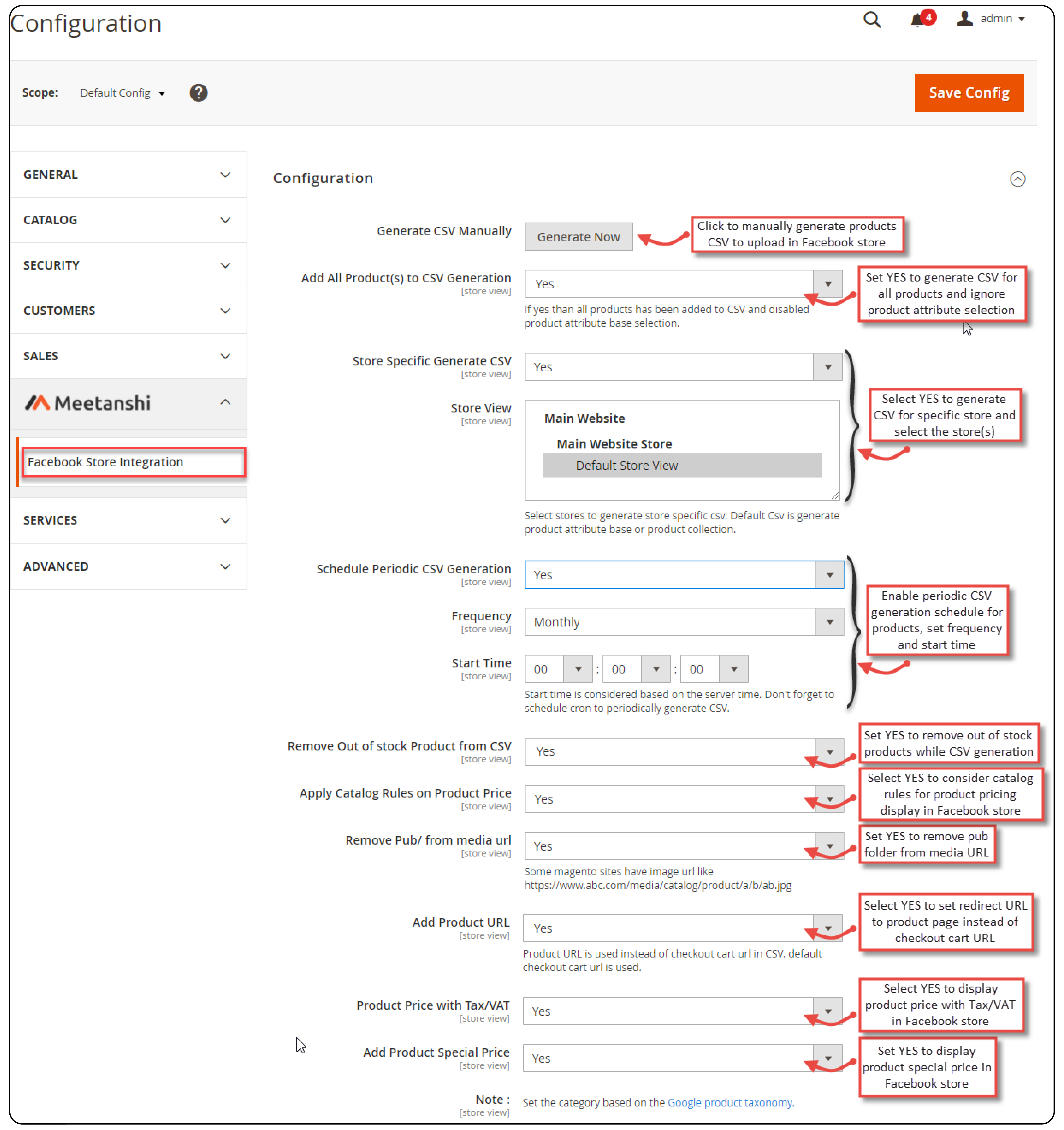 Configuring Magento 2 facebook shop integration