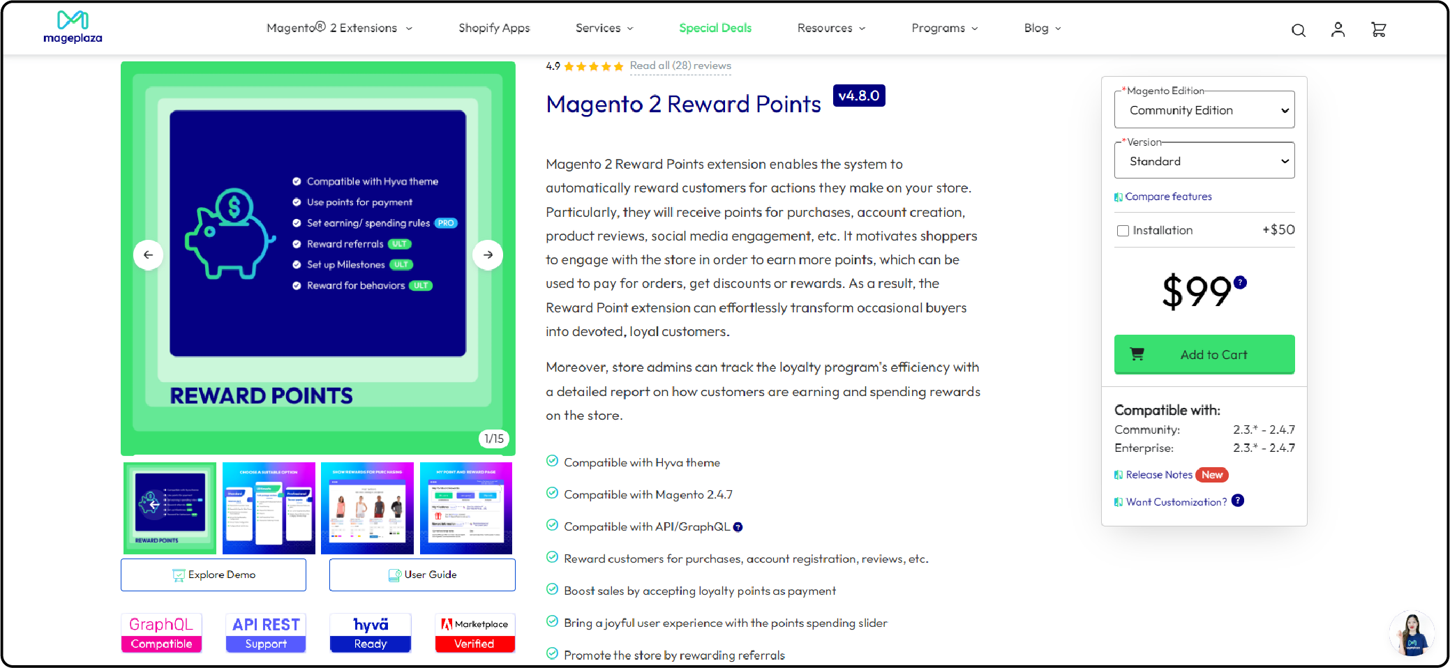 MagePlaza Magento Reward Point Extension