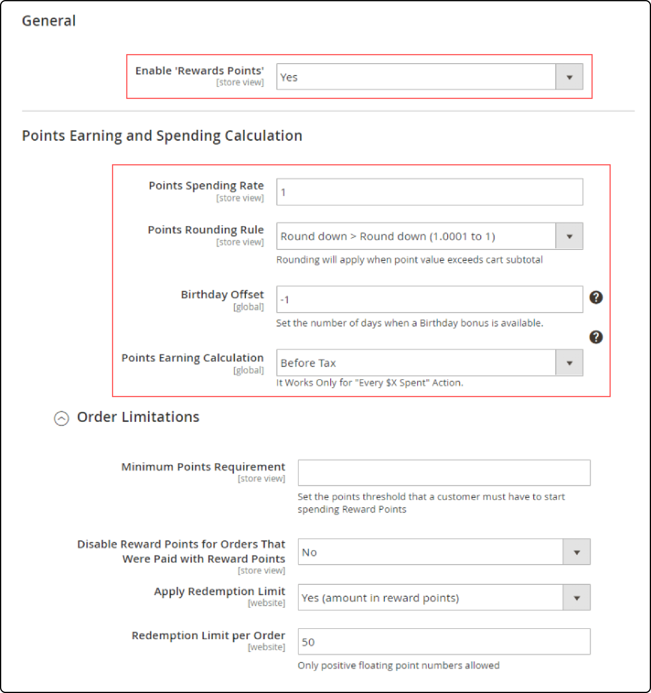 Enabling Magento Reward Point Extension