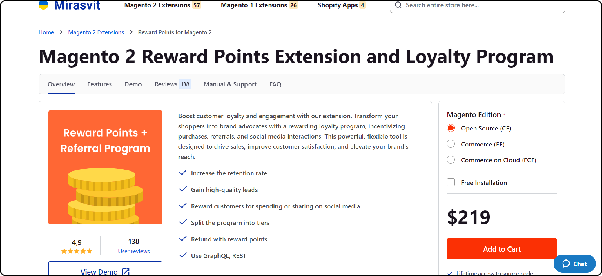 Mirasvit Magento Reward Point Extension