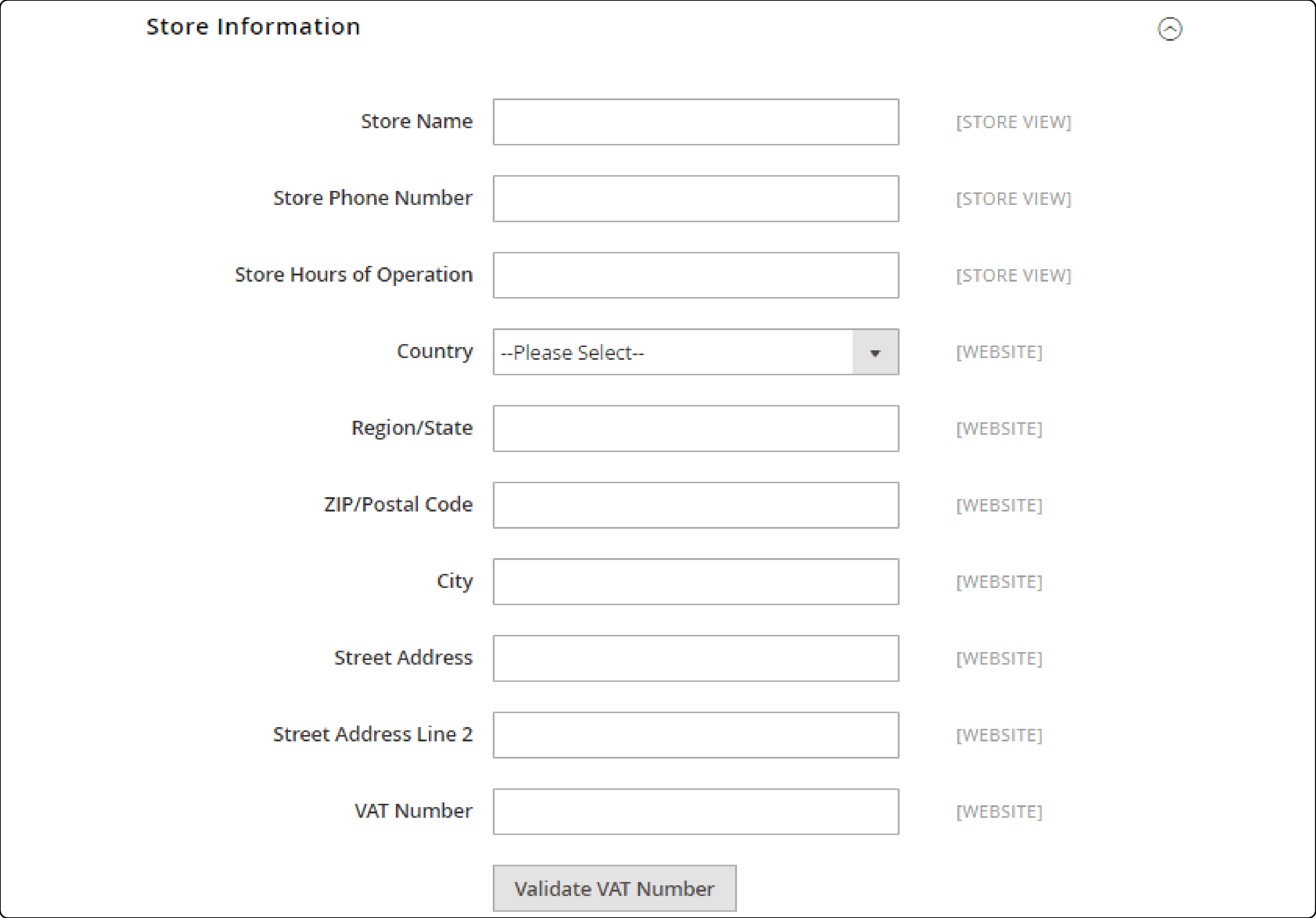 Configuring store settings in Magento Sklepy