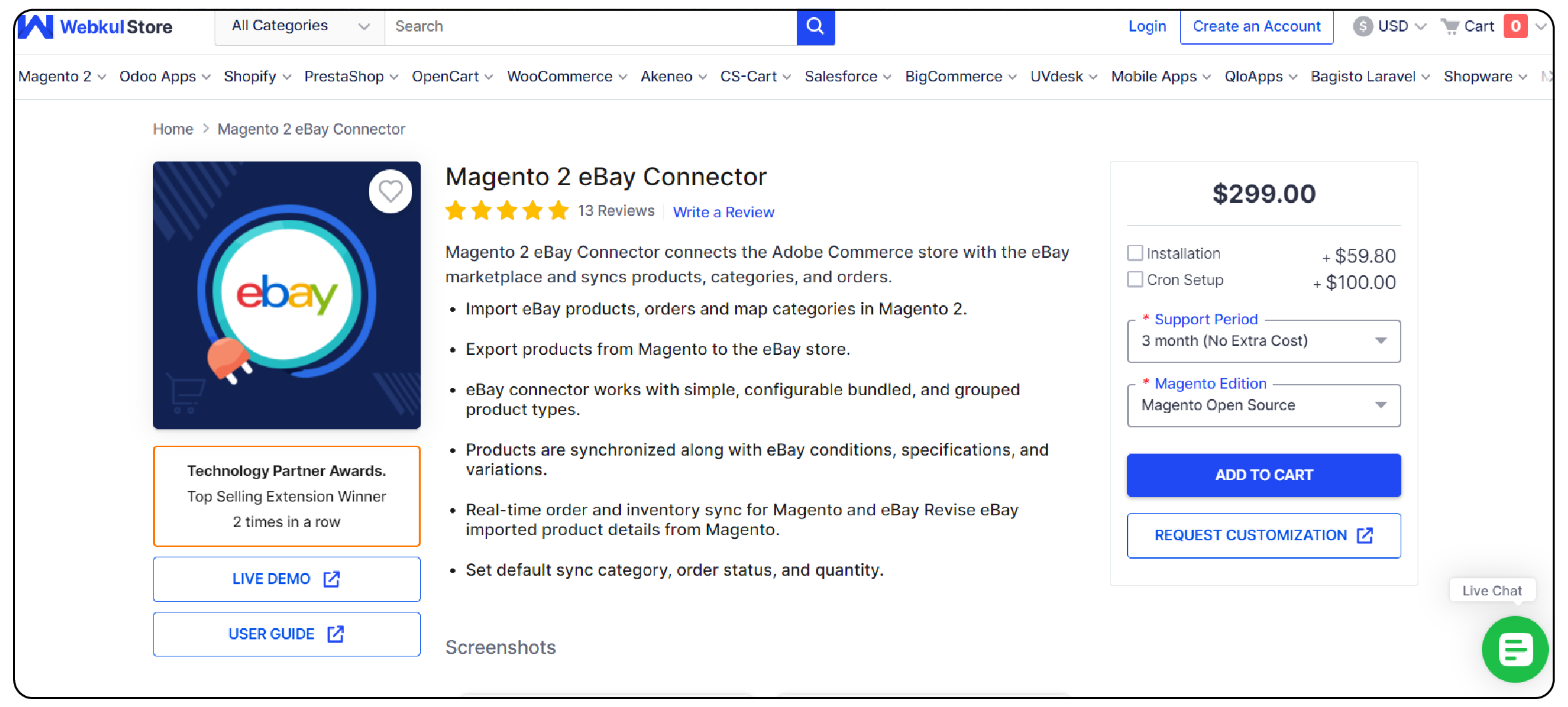 Webkul Magento eBay Integration