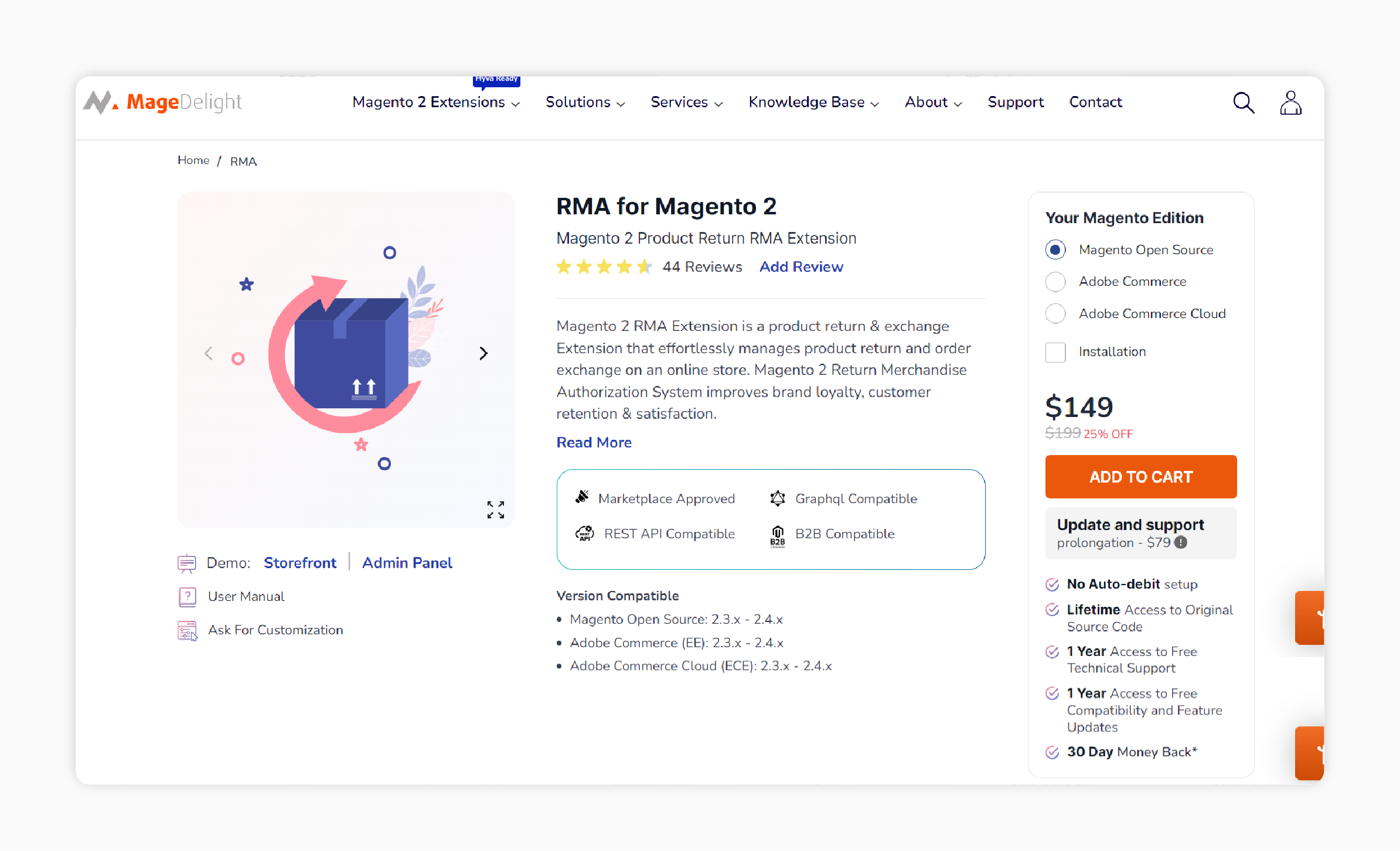 MageDelight Magento Returns and Exchanges