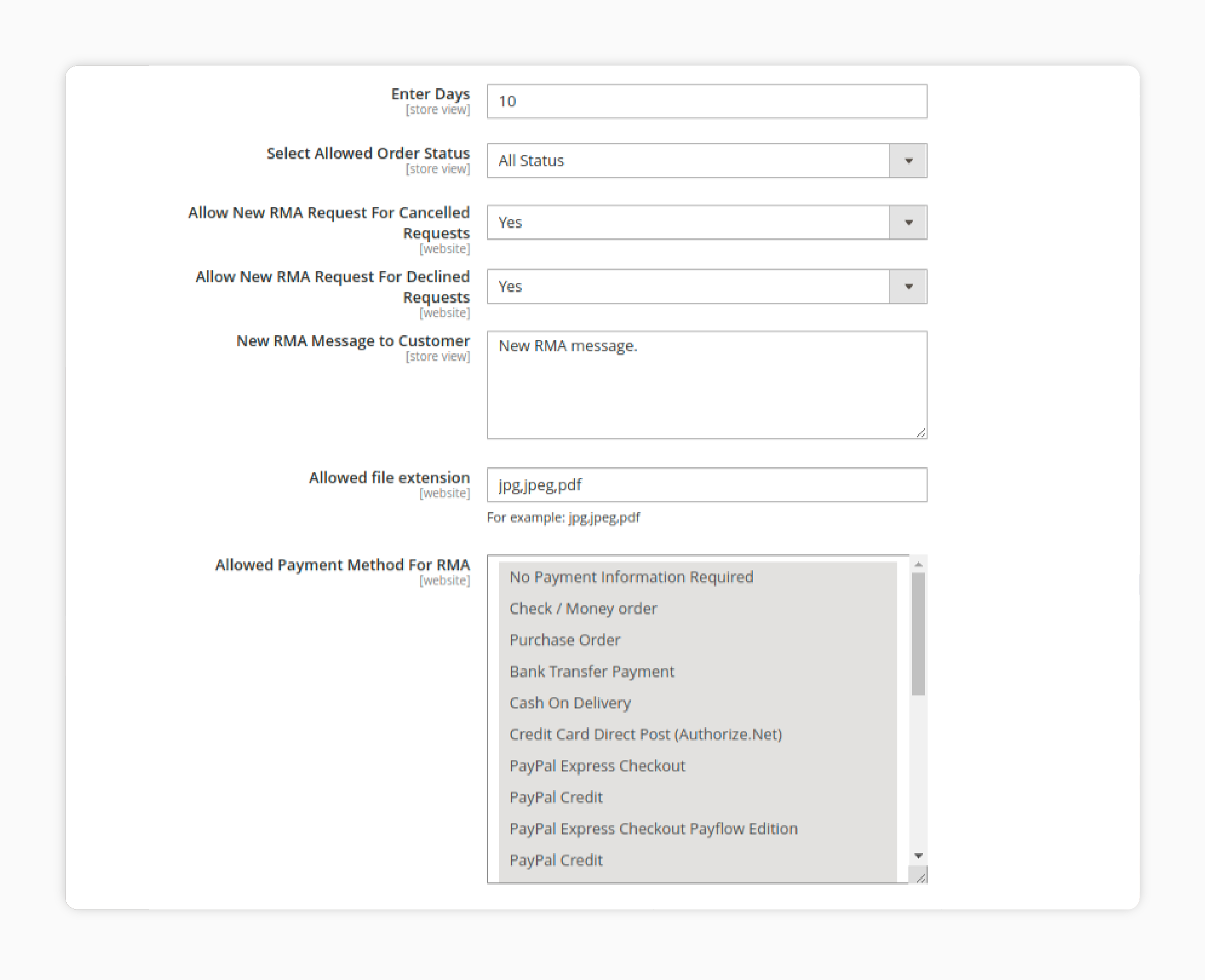 RMA Request in Magento Returns and Exchanges