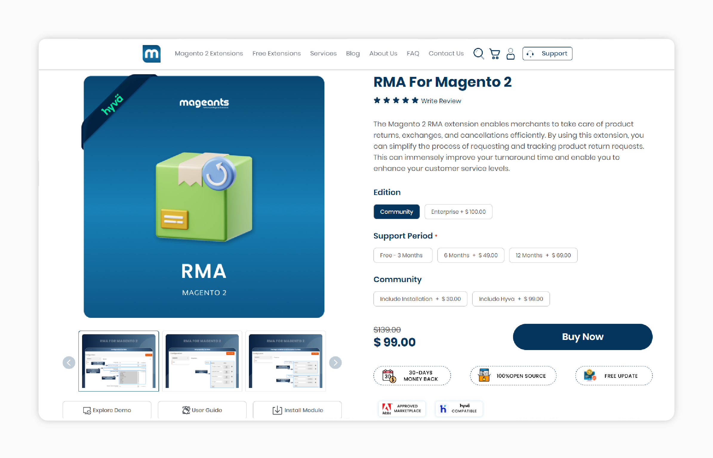 MageAnts Magento Returns and Exchanges