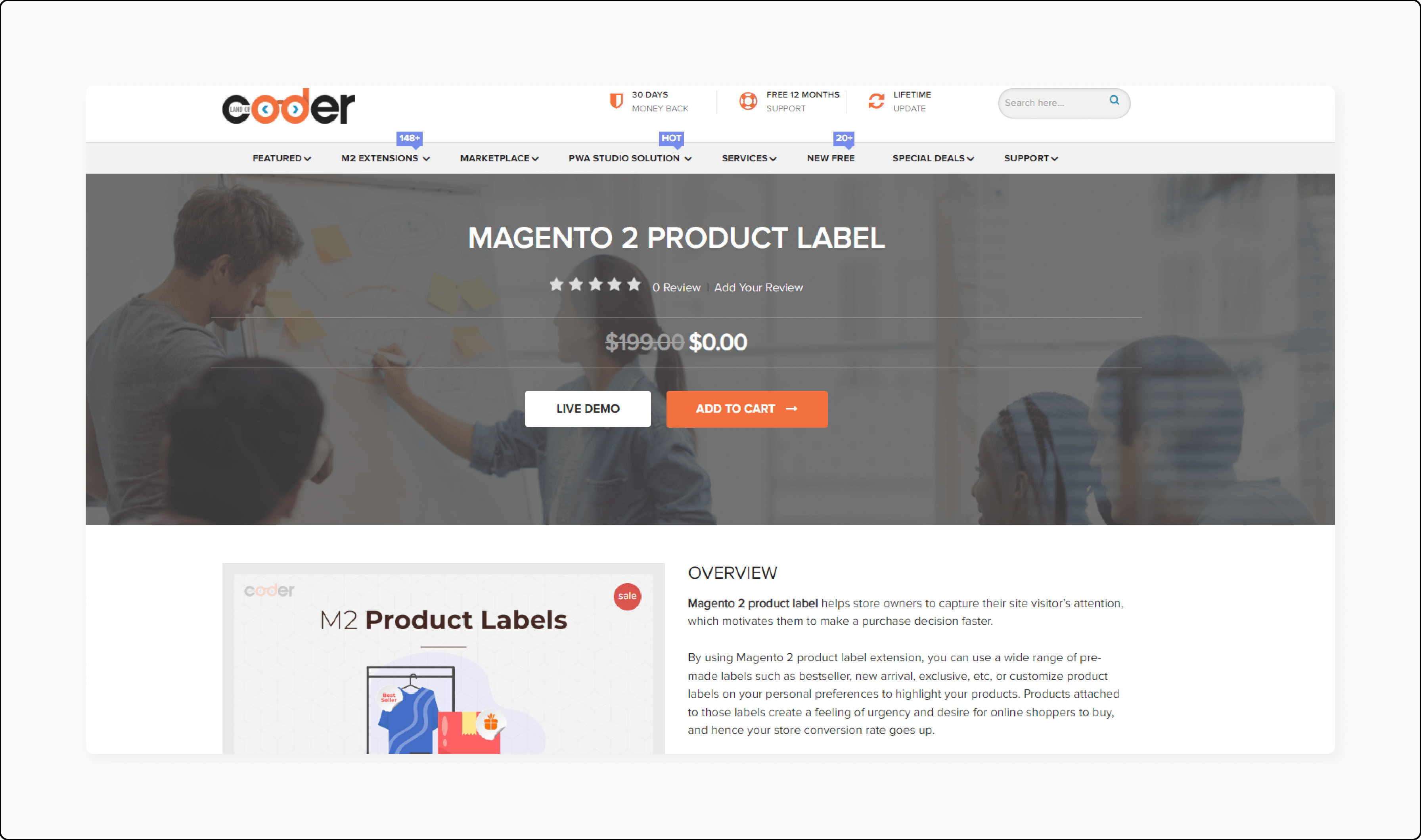 Free Magento 2 Product Label - LandofCoder