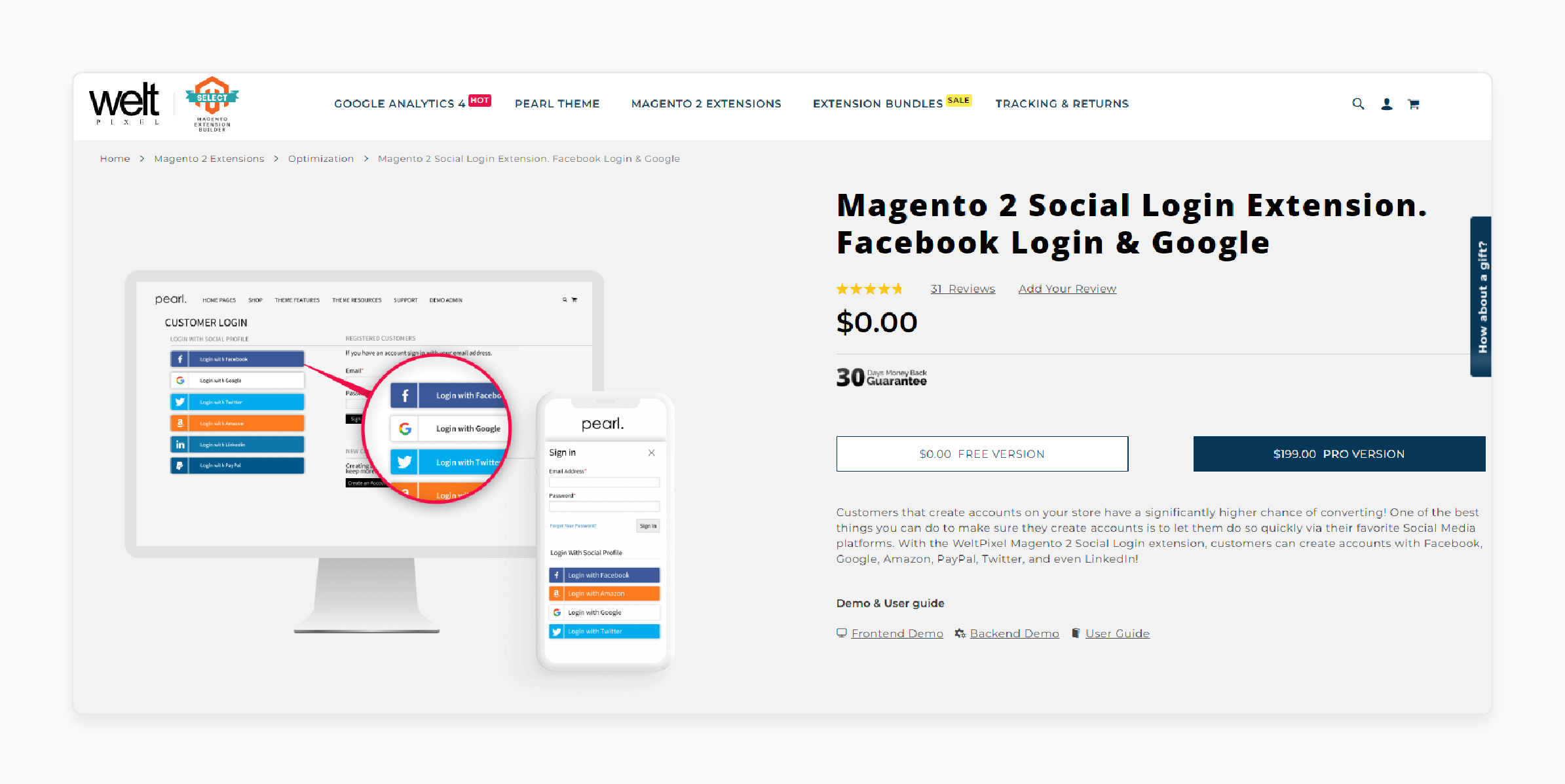 WeltPixel Magento 2 Social Login Extension