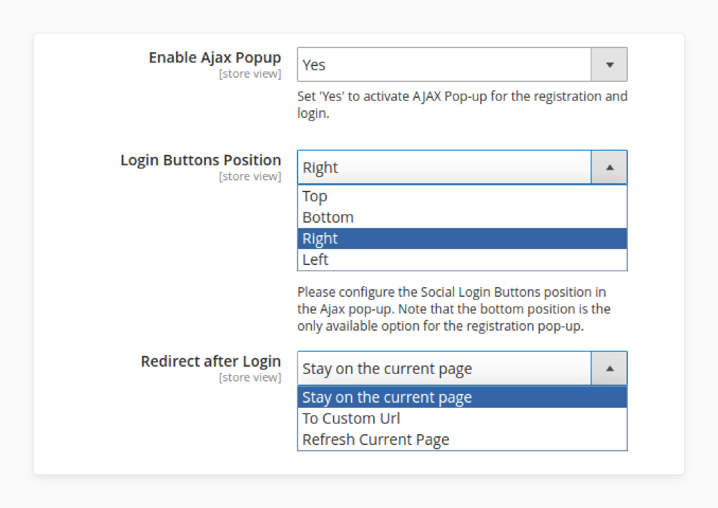 Enabling AJAX for Magento 2 Social Login Extension