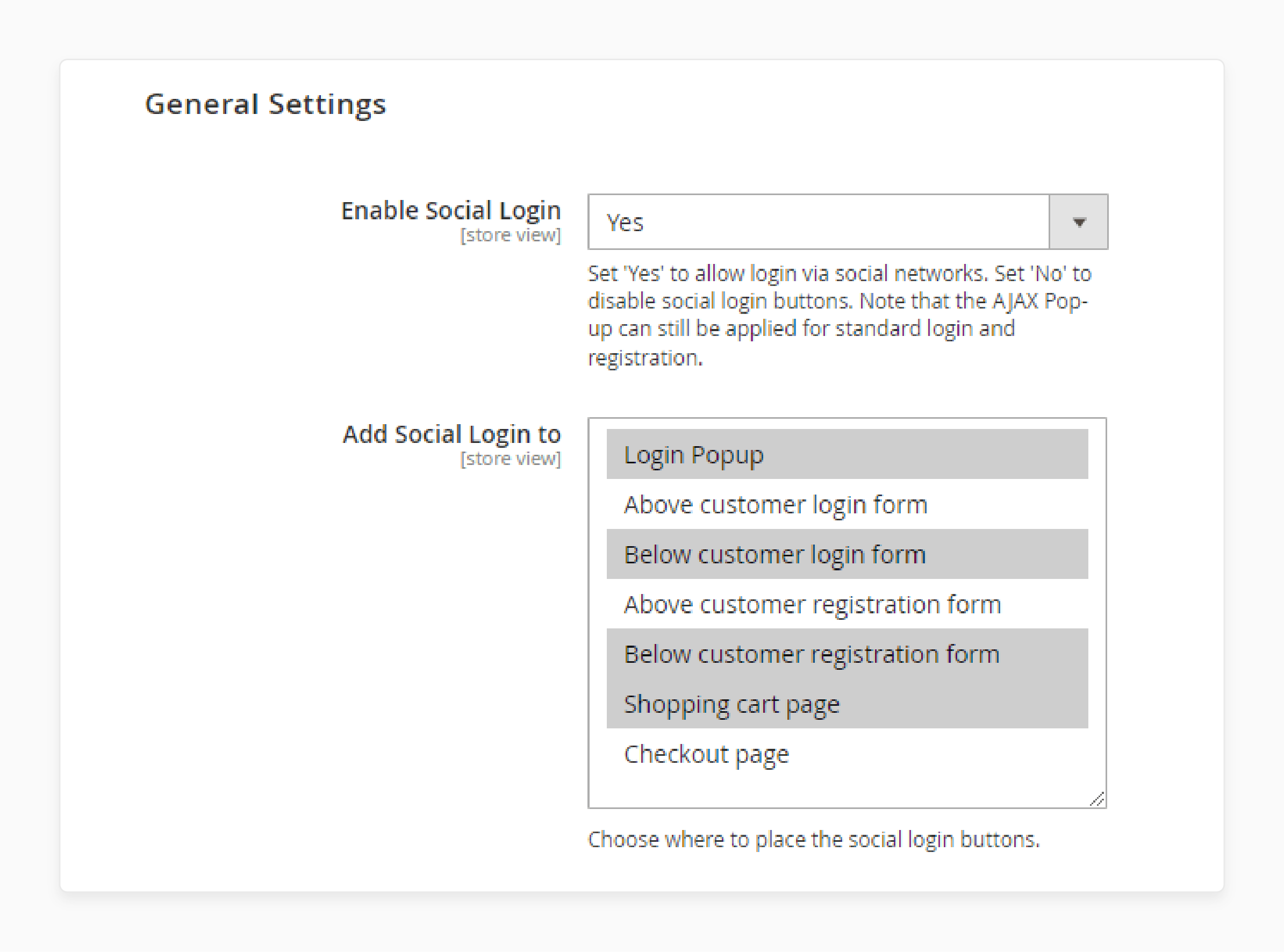 Enabling Magento 2 Social Login Extension