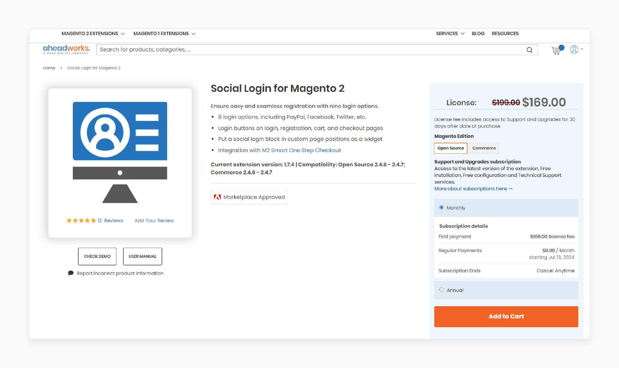 Aheadworks Magento 2 Social Login Extension