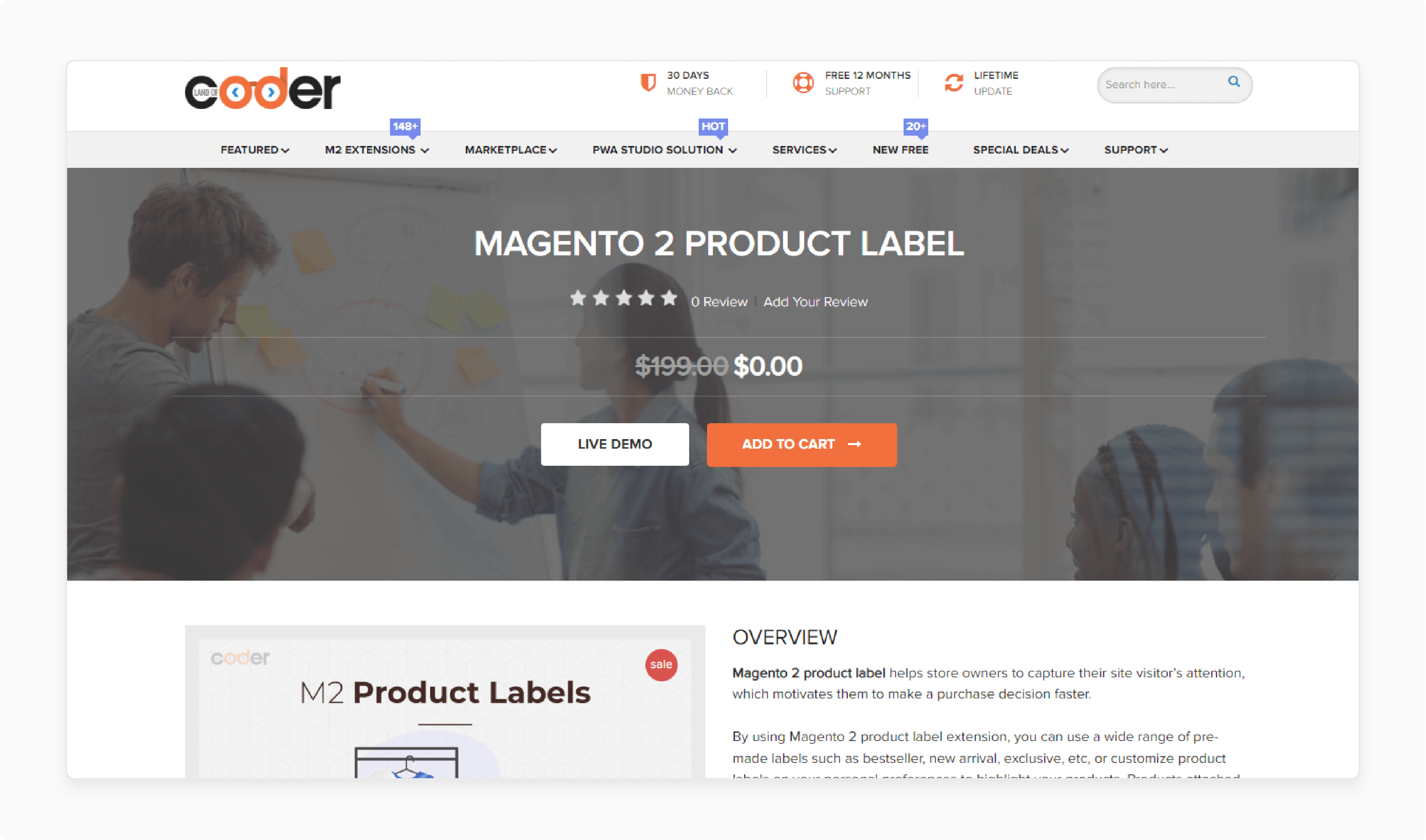 Land of Coder Magento 2 Product Labels