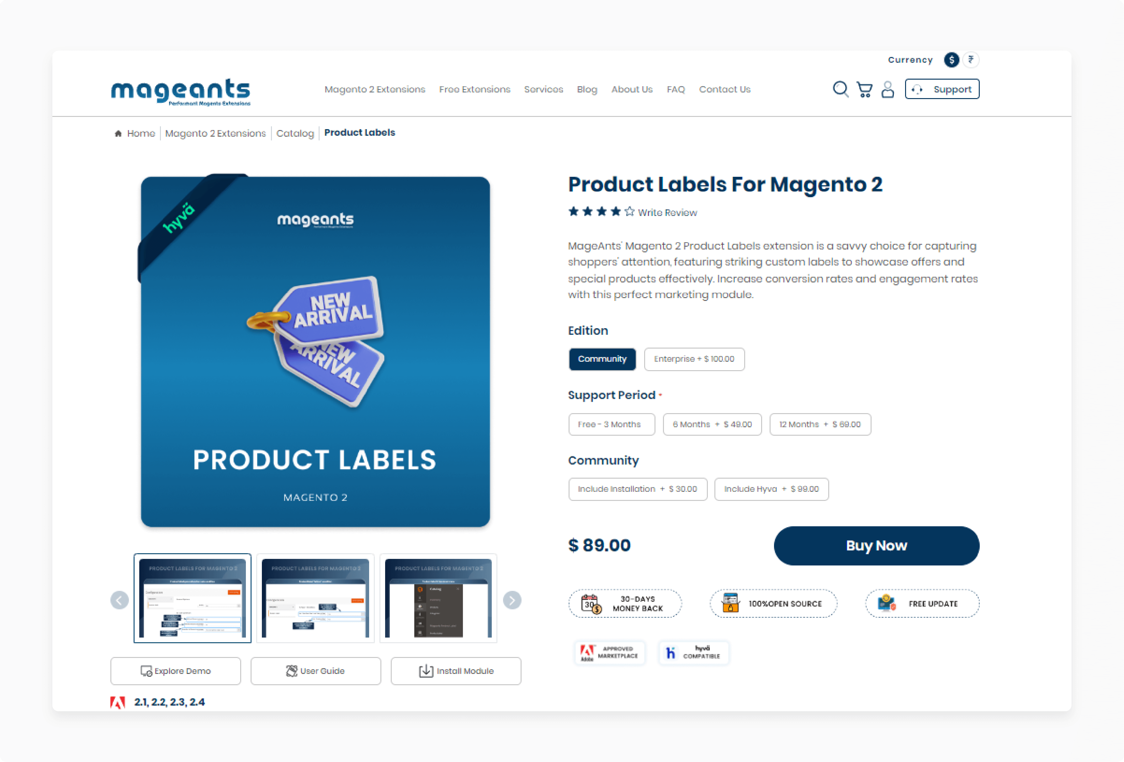 MageAnts Magento 2 Product Labels