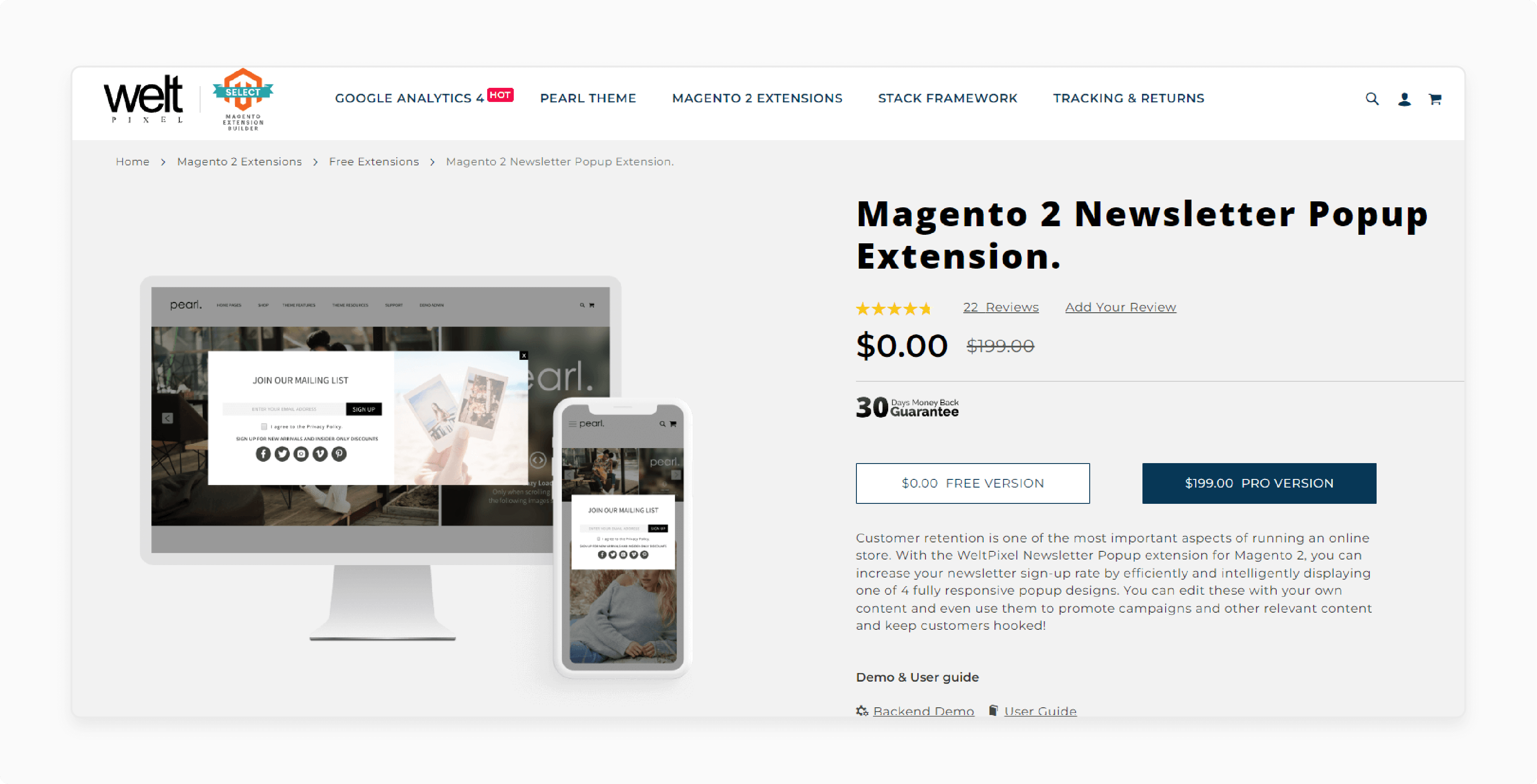 Weltpixel Magento 2 Popup