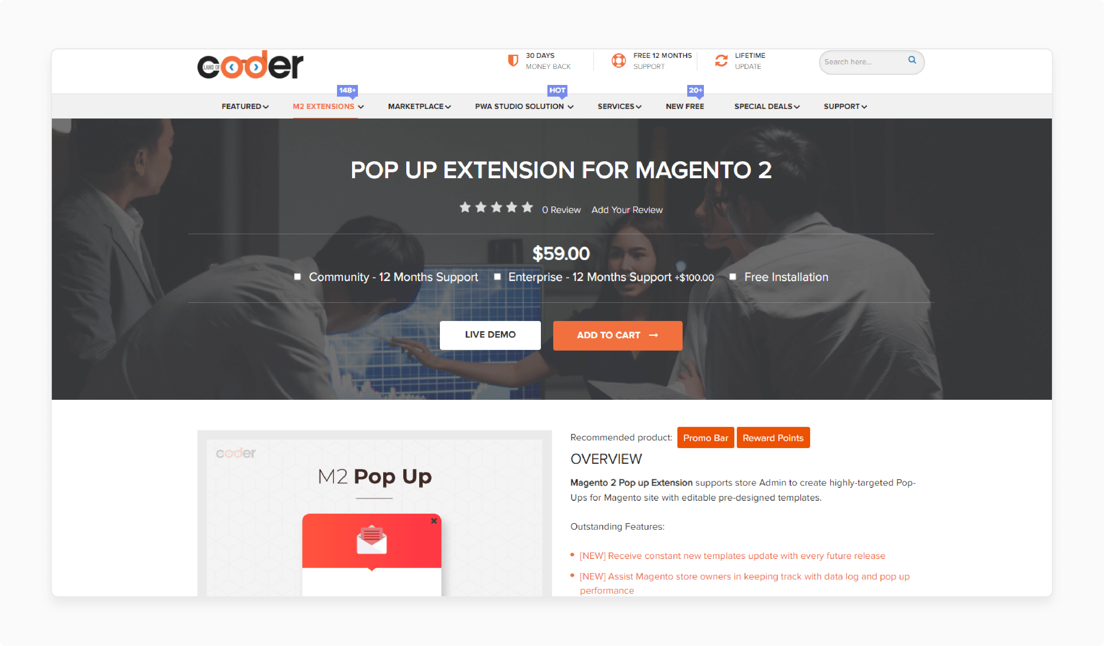 Land of Coder Magento 2 Popup