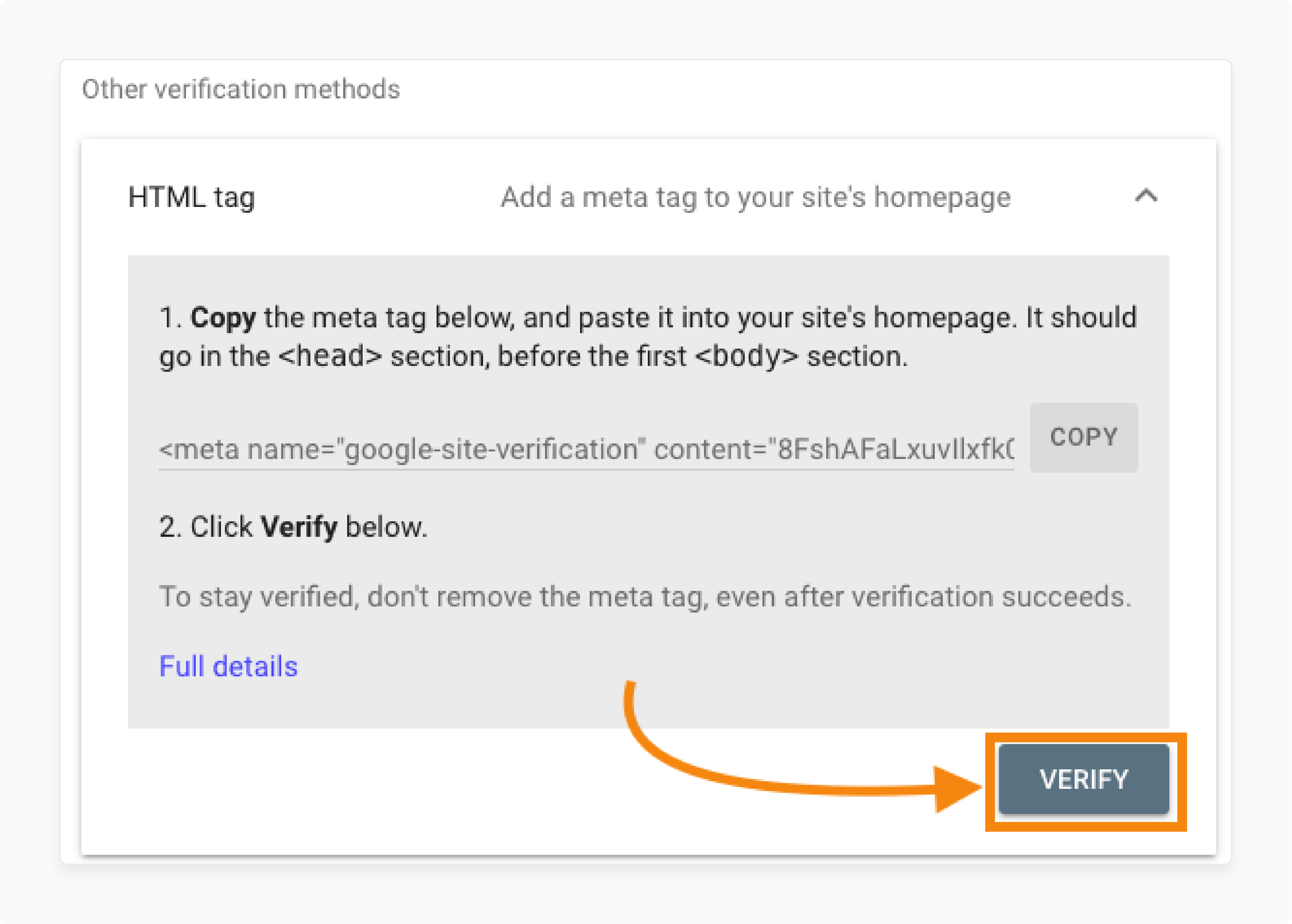 How to Add Google Search Console to Magento 2 Website- Step 10