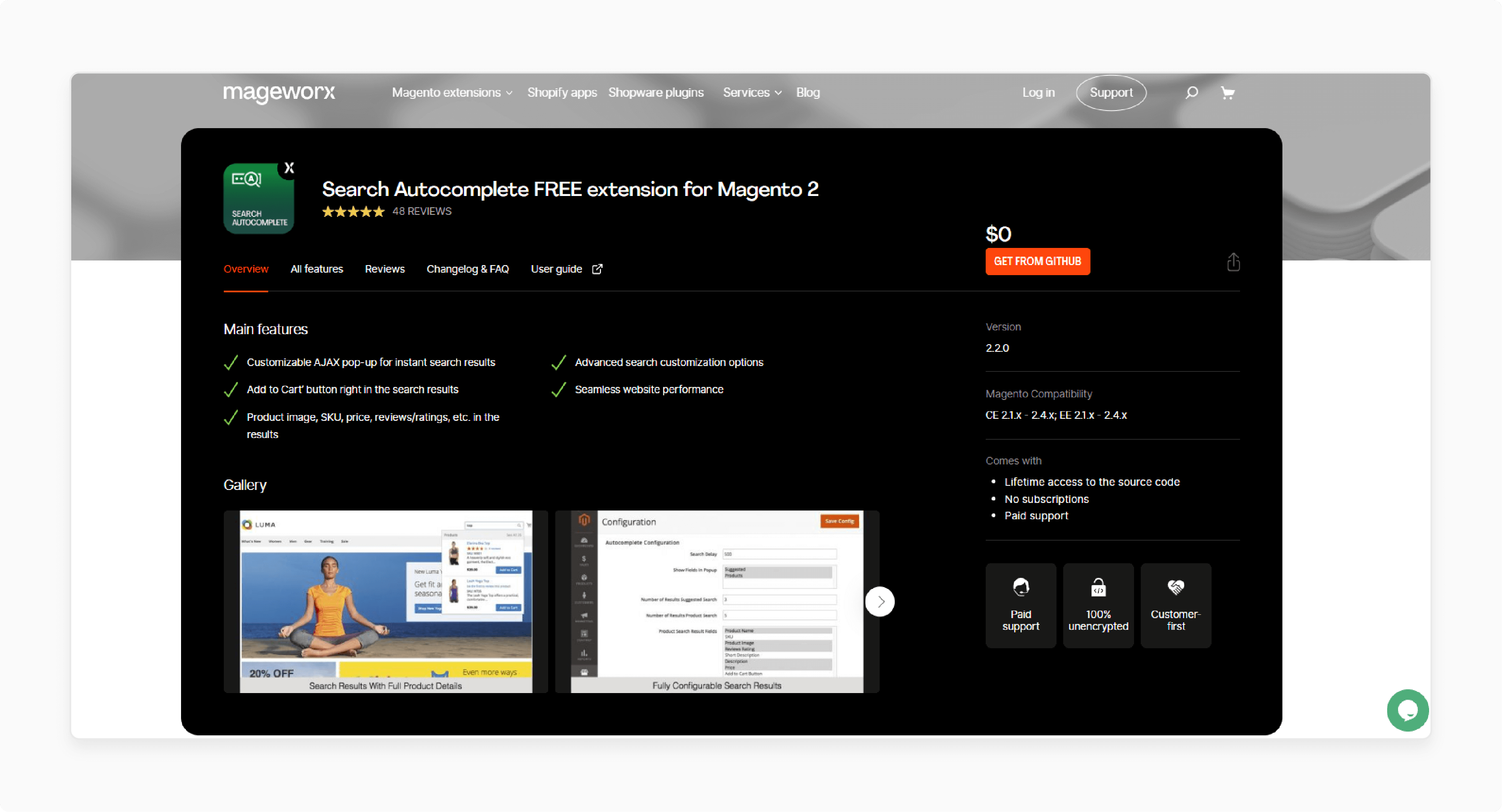 Free Magento 2 Search Autocomplete Extension - Mageworx