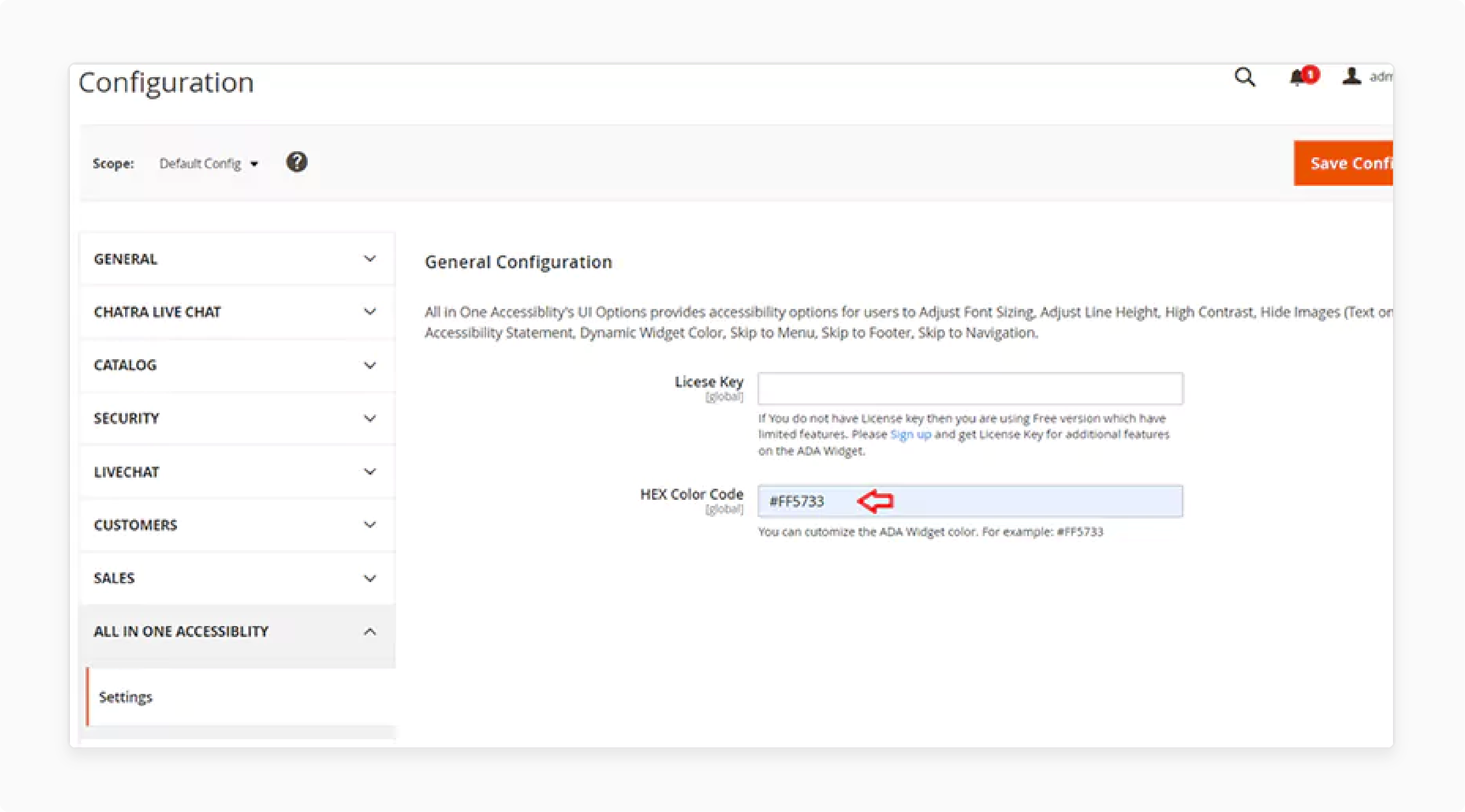 Customize Widget in Magento 2 ADA Compliance Extension