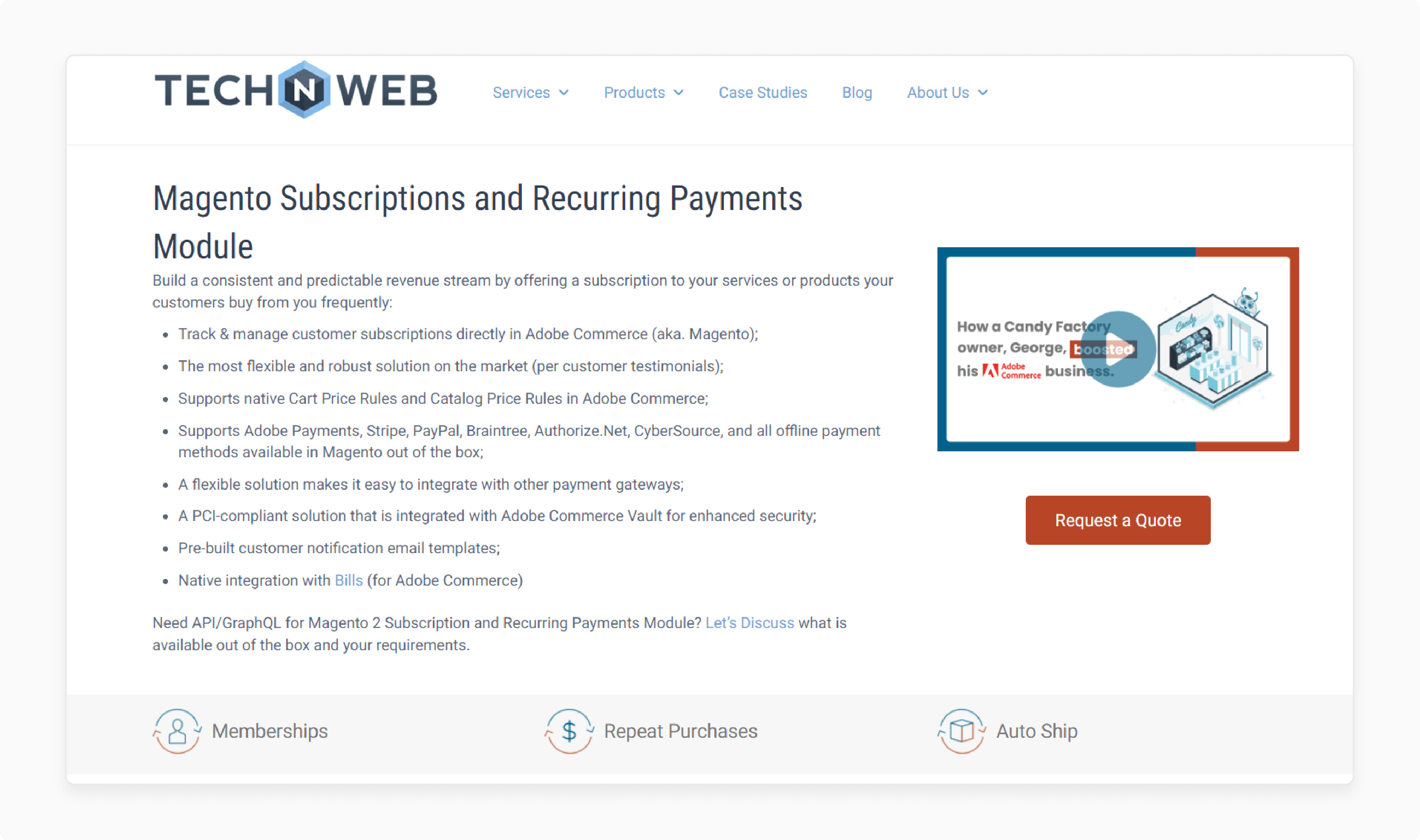 Magento Subscriptions and Recurring Payments Extension - Technweb