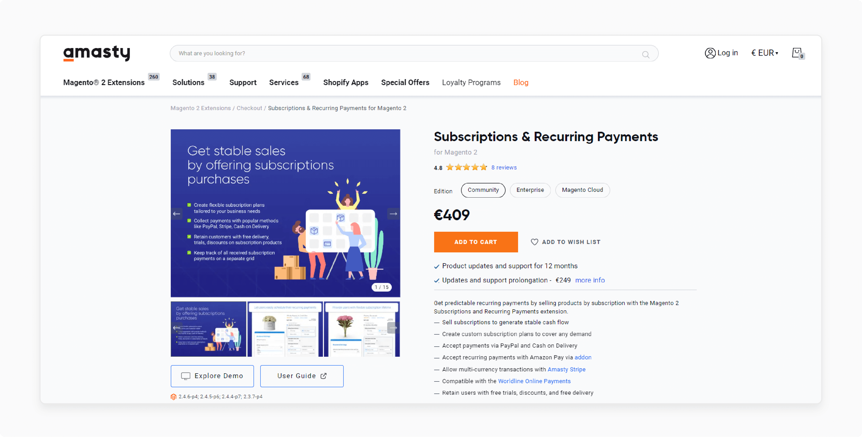 Subscriptions &amp; Recurring Payments Extension for Magento 2 - Amasty