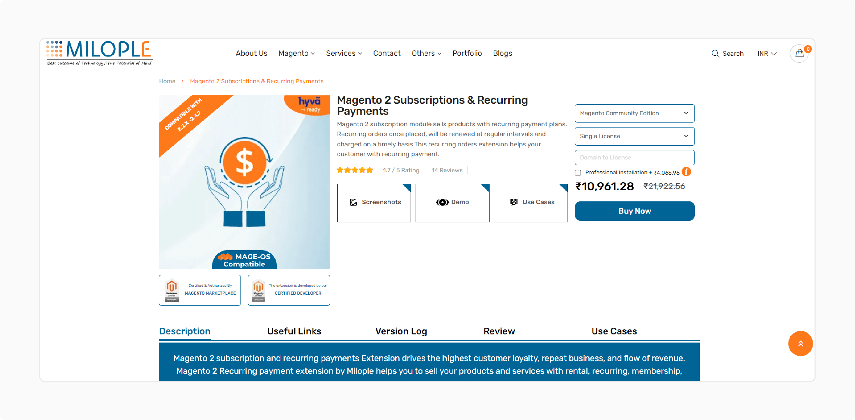 Magento 2 Subscription and Recurring Payments - Milopile