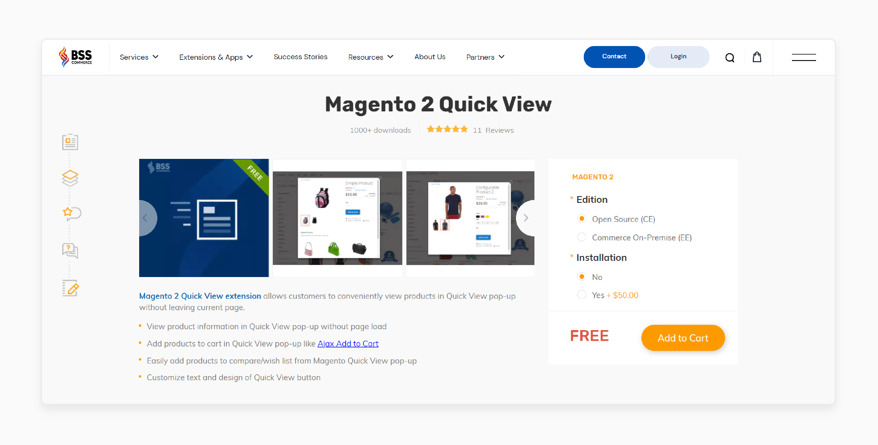 Magento 2 Extension Quick View - BSS Commerce