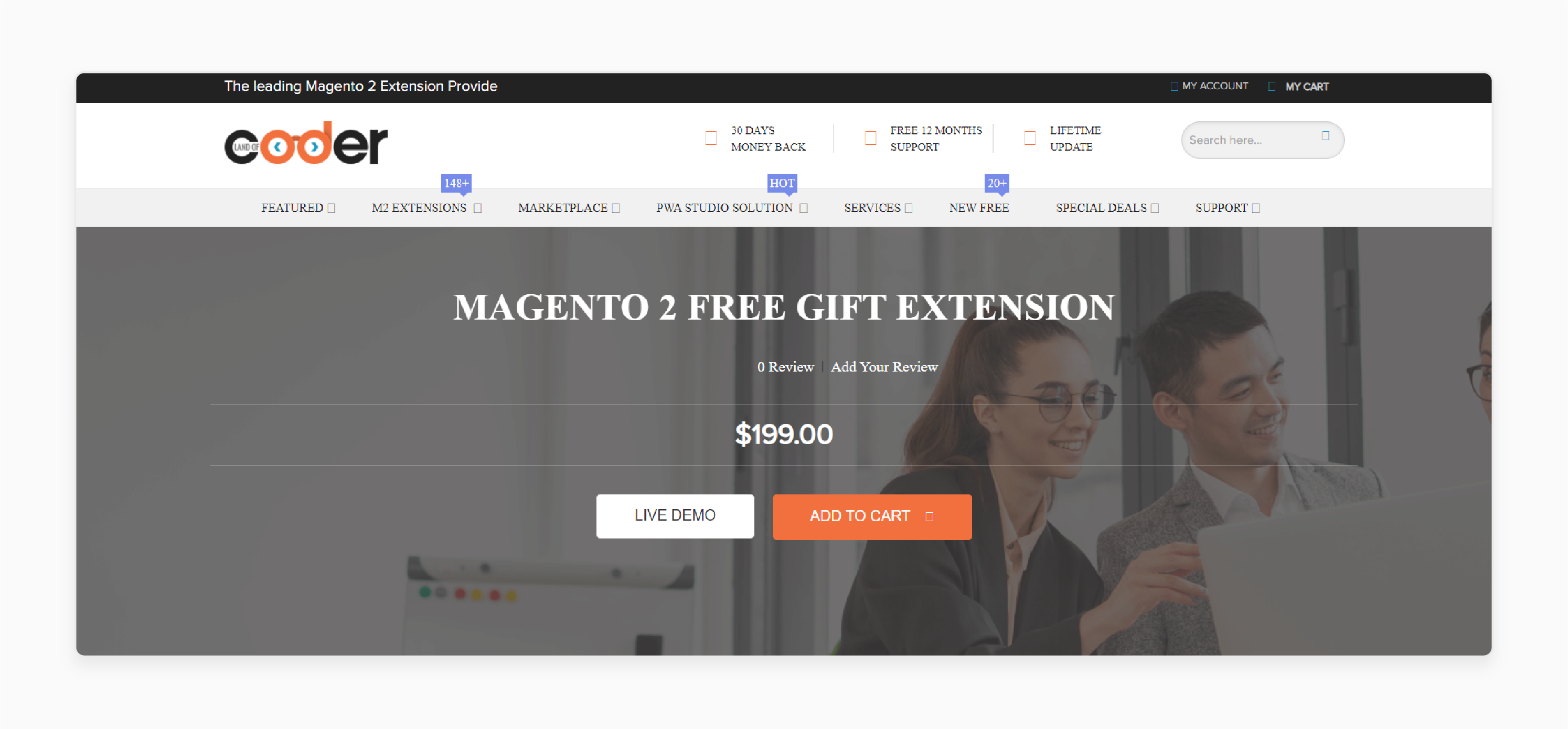 Landofcoder Magento Free Gift with Purchase Extension