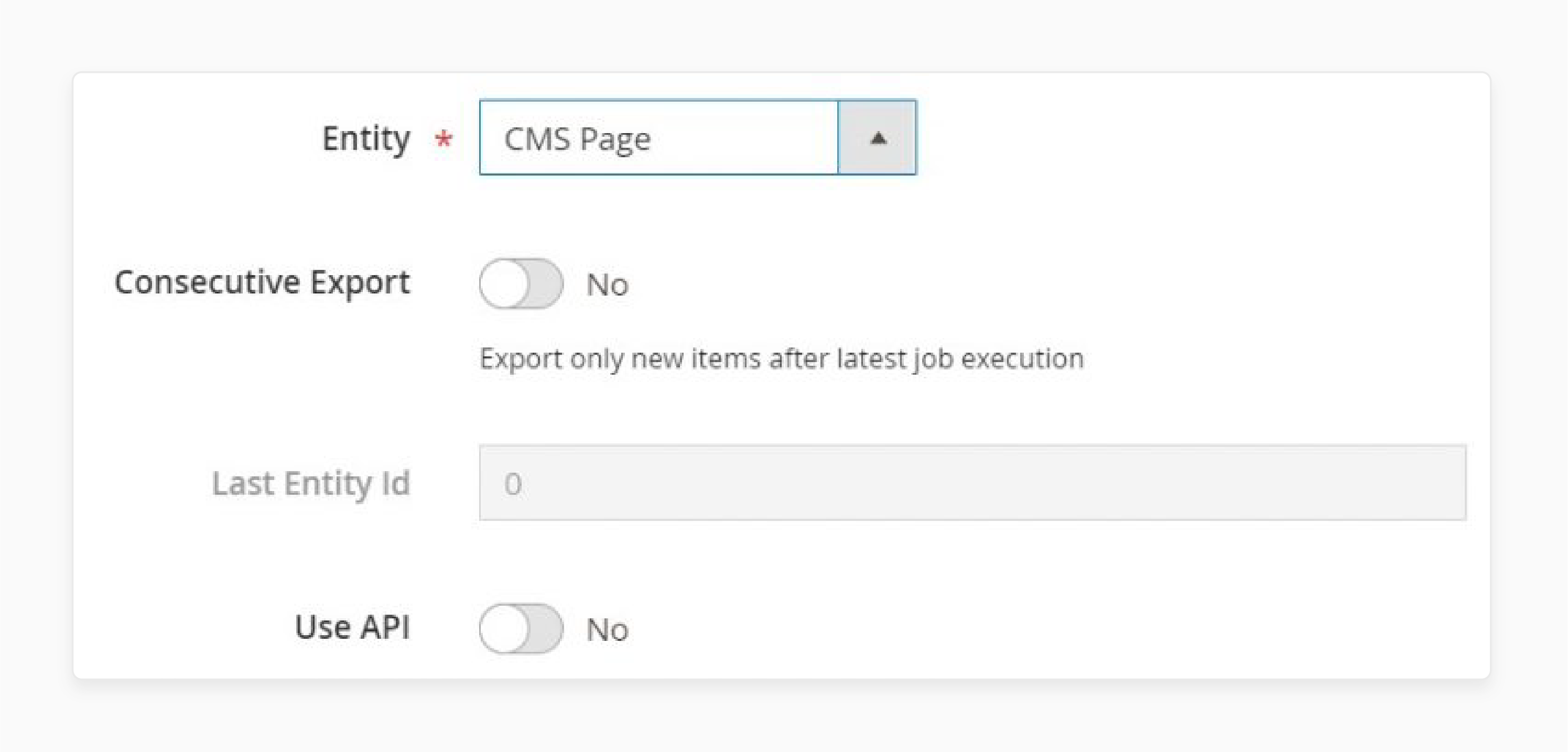 select magento 2 cms pages for export or editing