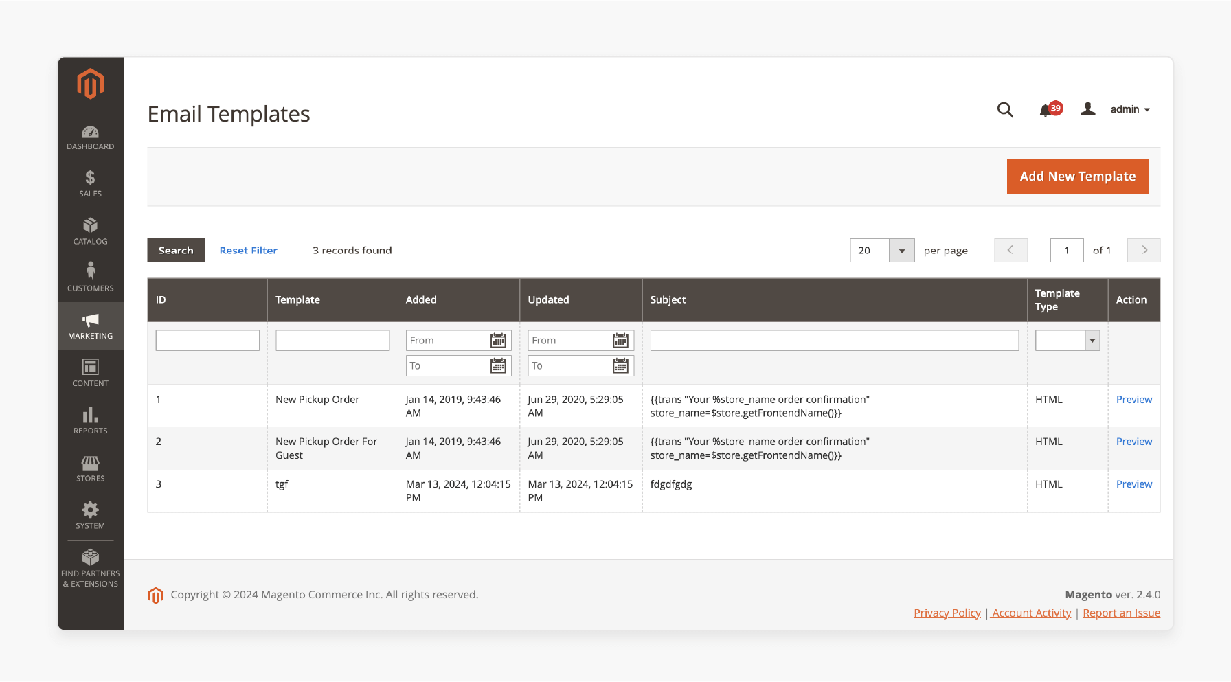 Avoid Generic Templates for Magento 2 Mail Sending Settings