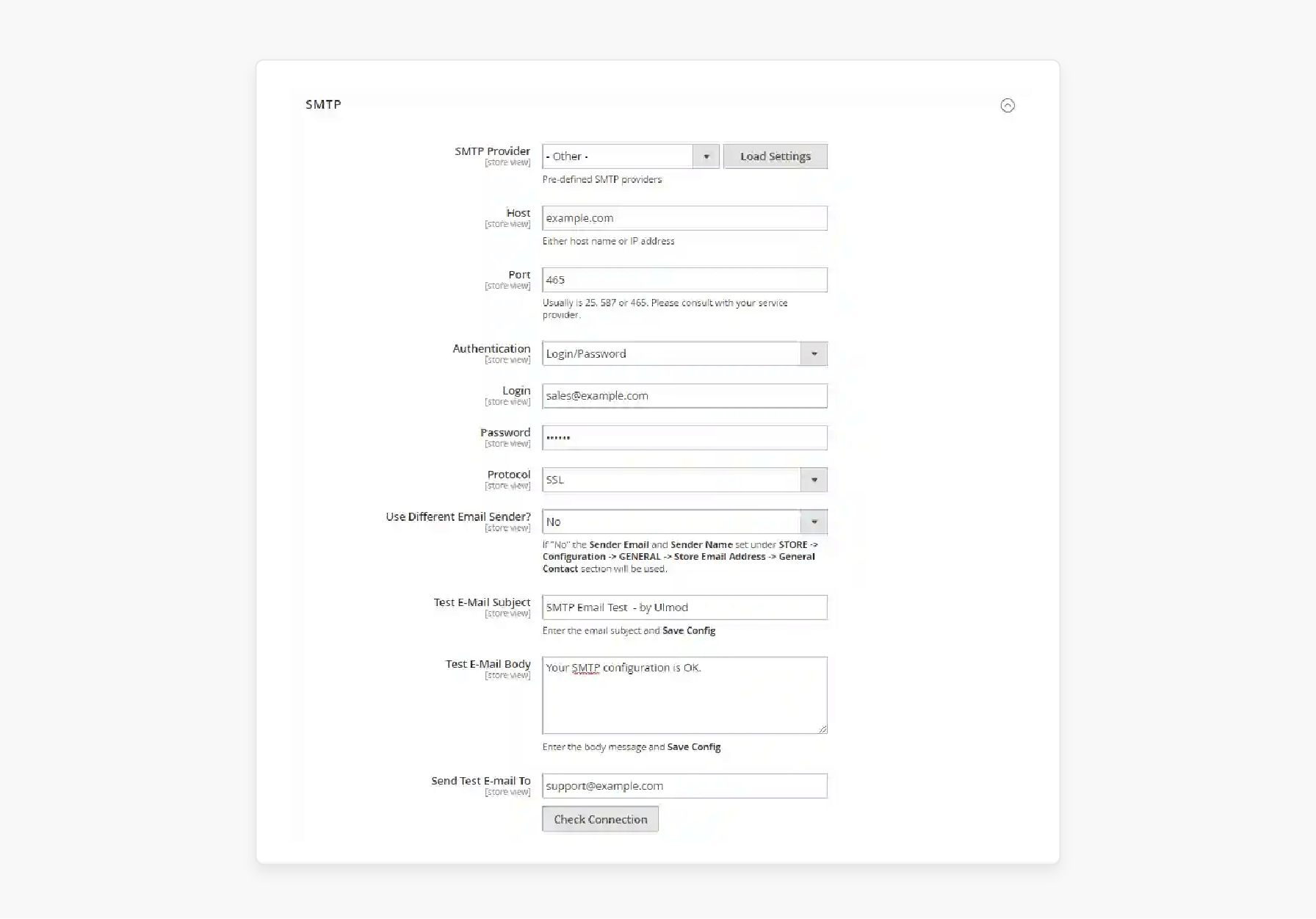 Test Magento 2 Mail Sending Settings by SMTP Email Settings