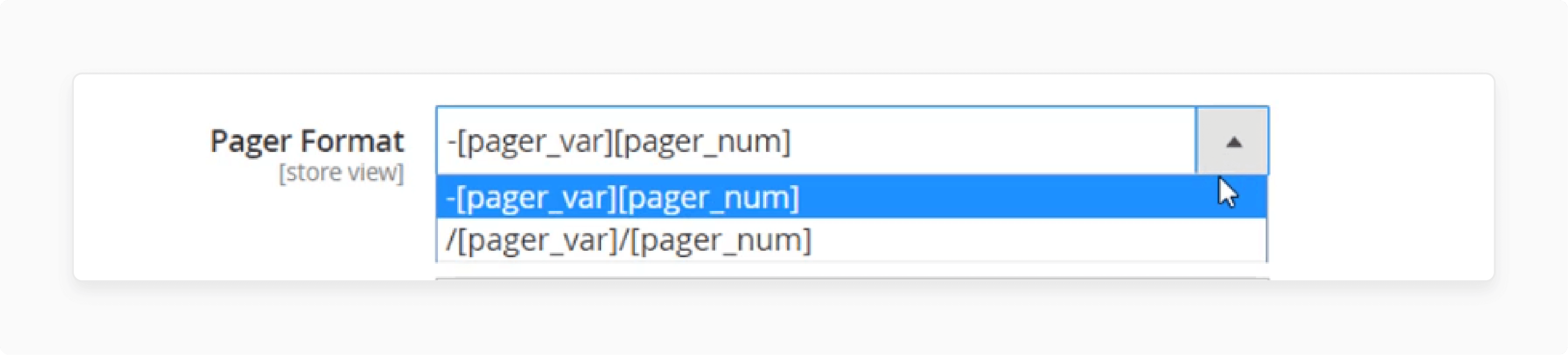 Pager format selection in Magento 2 pagination