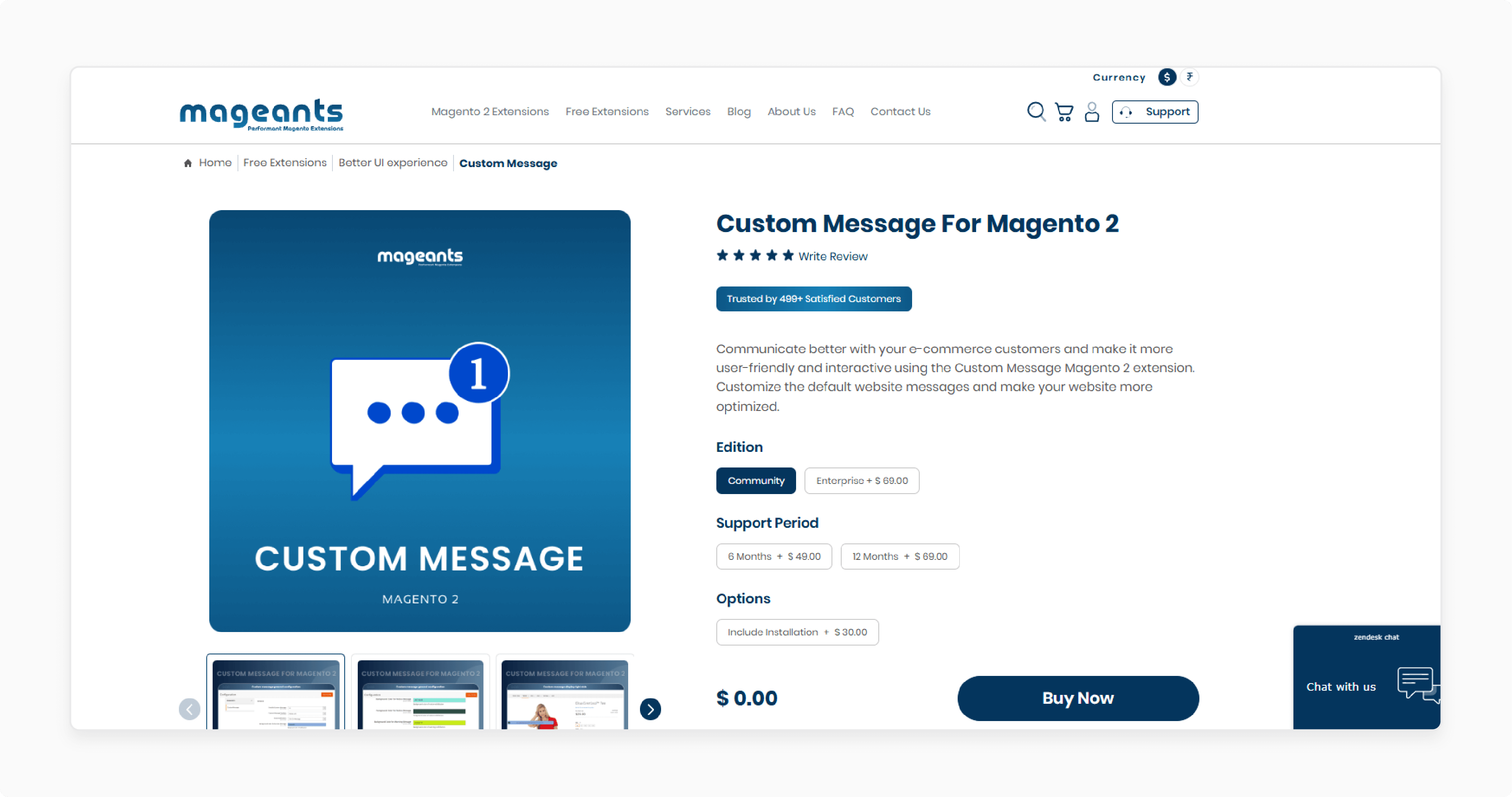 Custom Message For Magento 2-Mageants