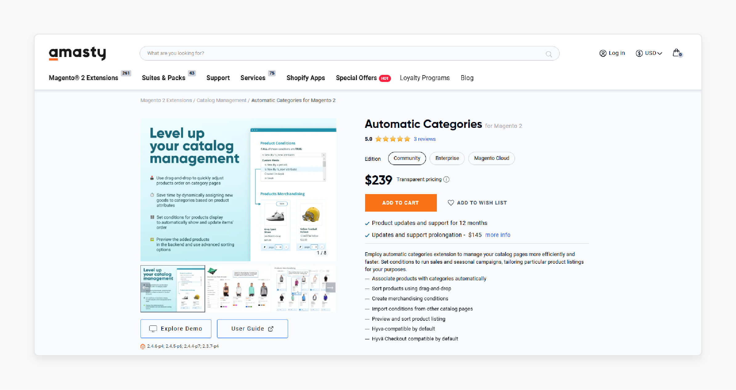 Amasty Magento 2 Dynamic Category