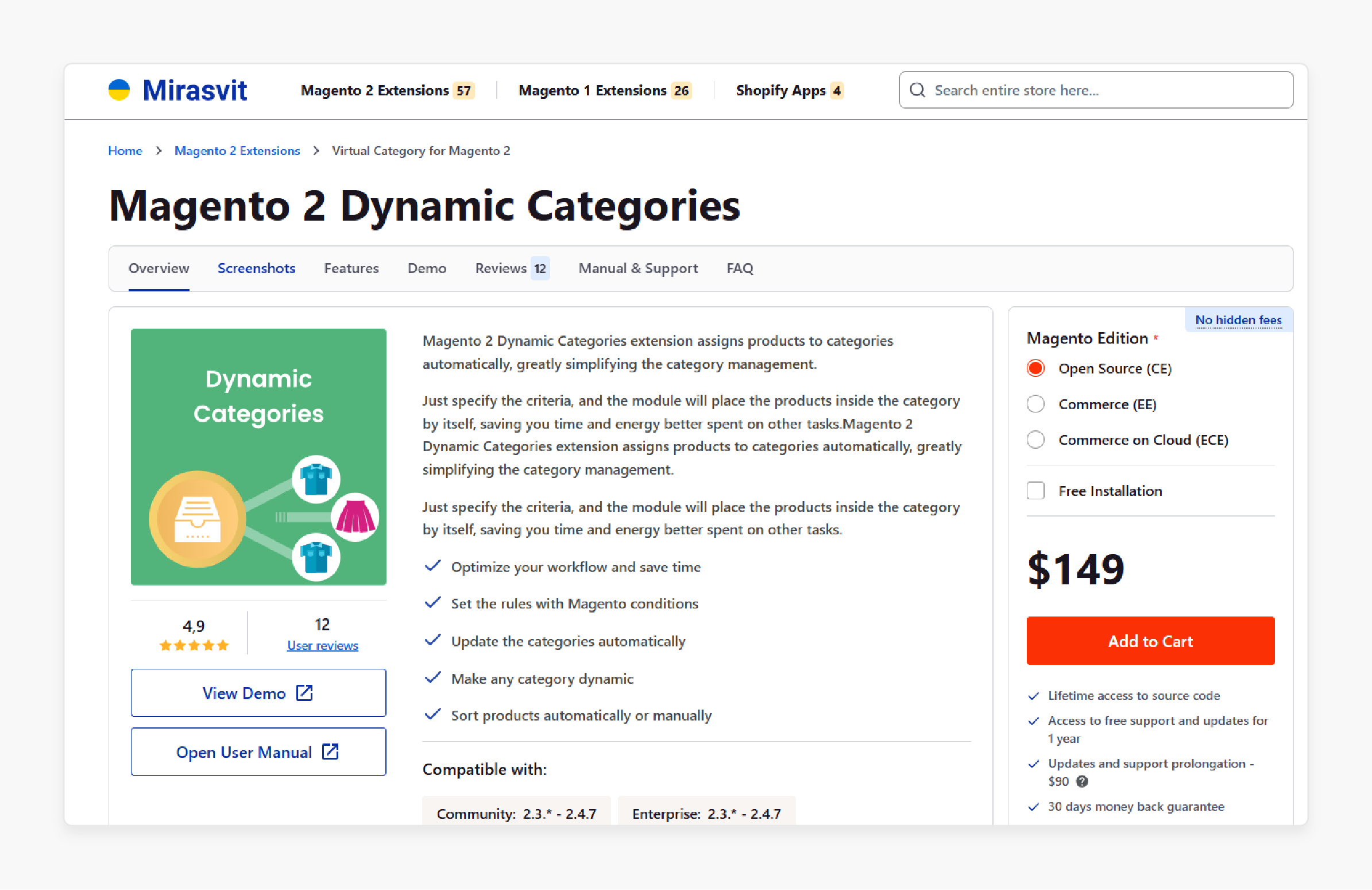 Mirasvit Magento 2 Dynamic Category