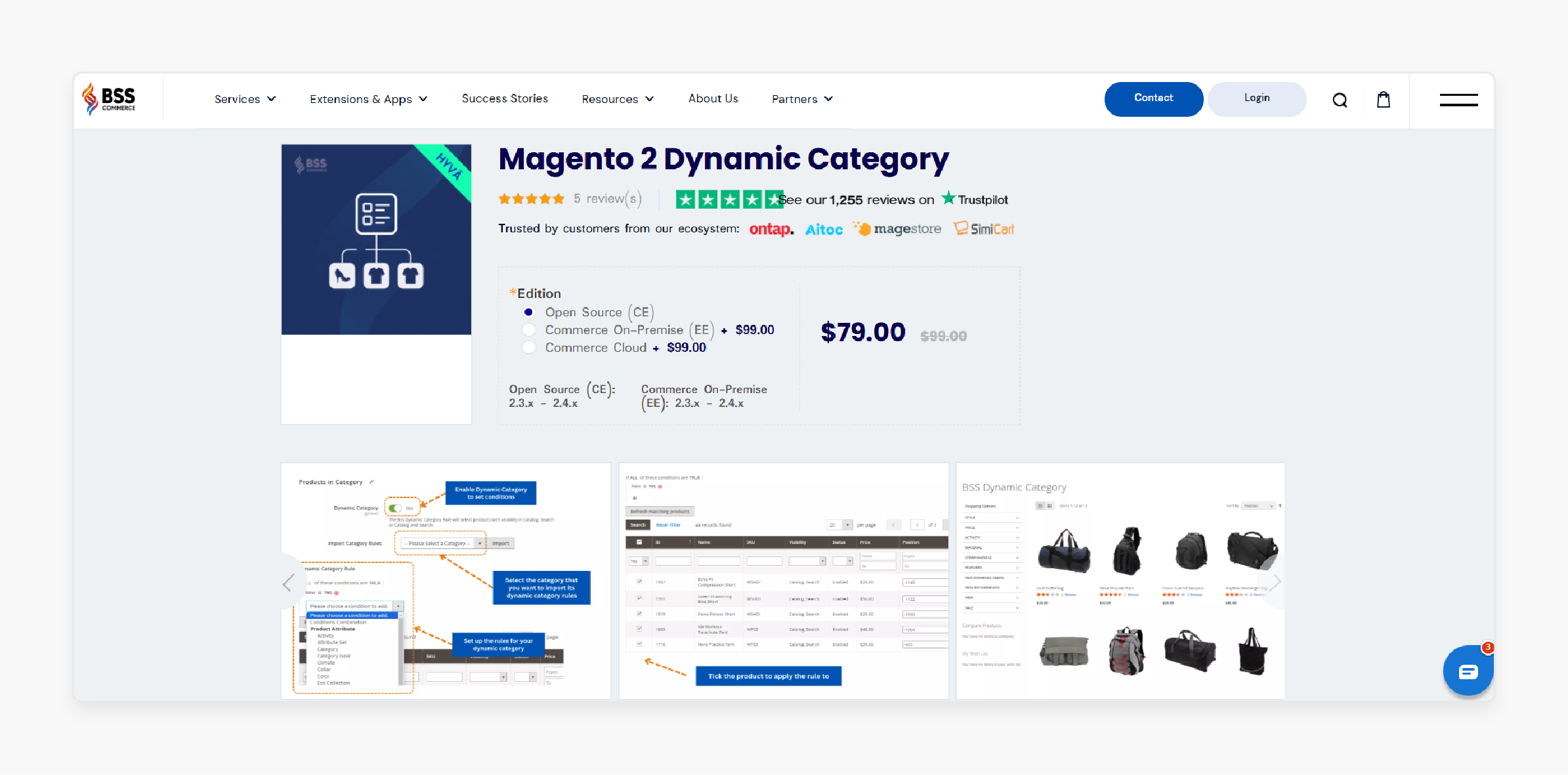 BSS Commerce Magento 2 Dynamic Category