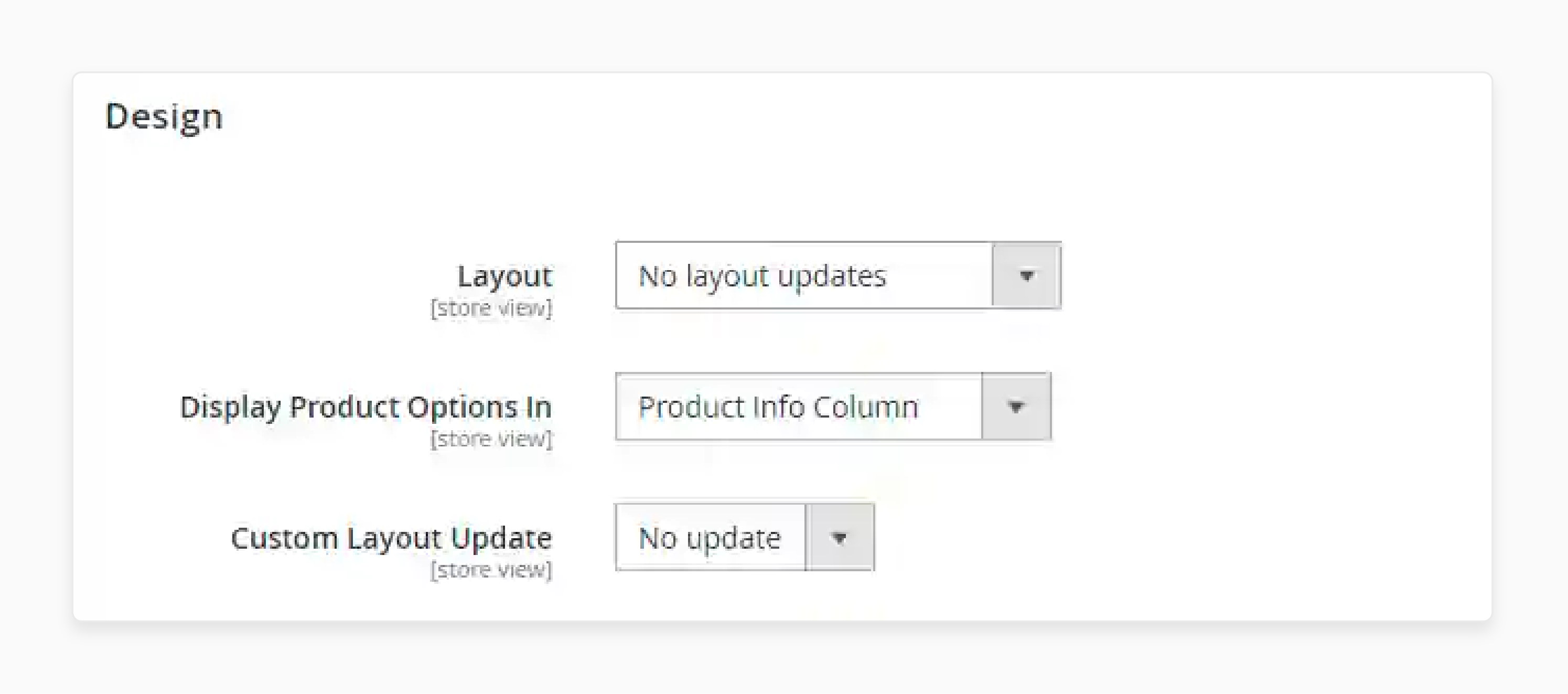 magento 2 custom layout settings for product pages