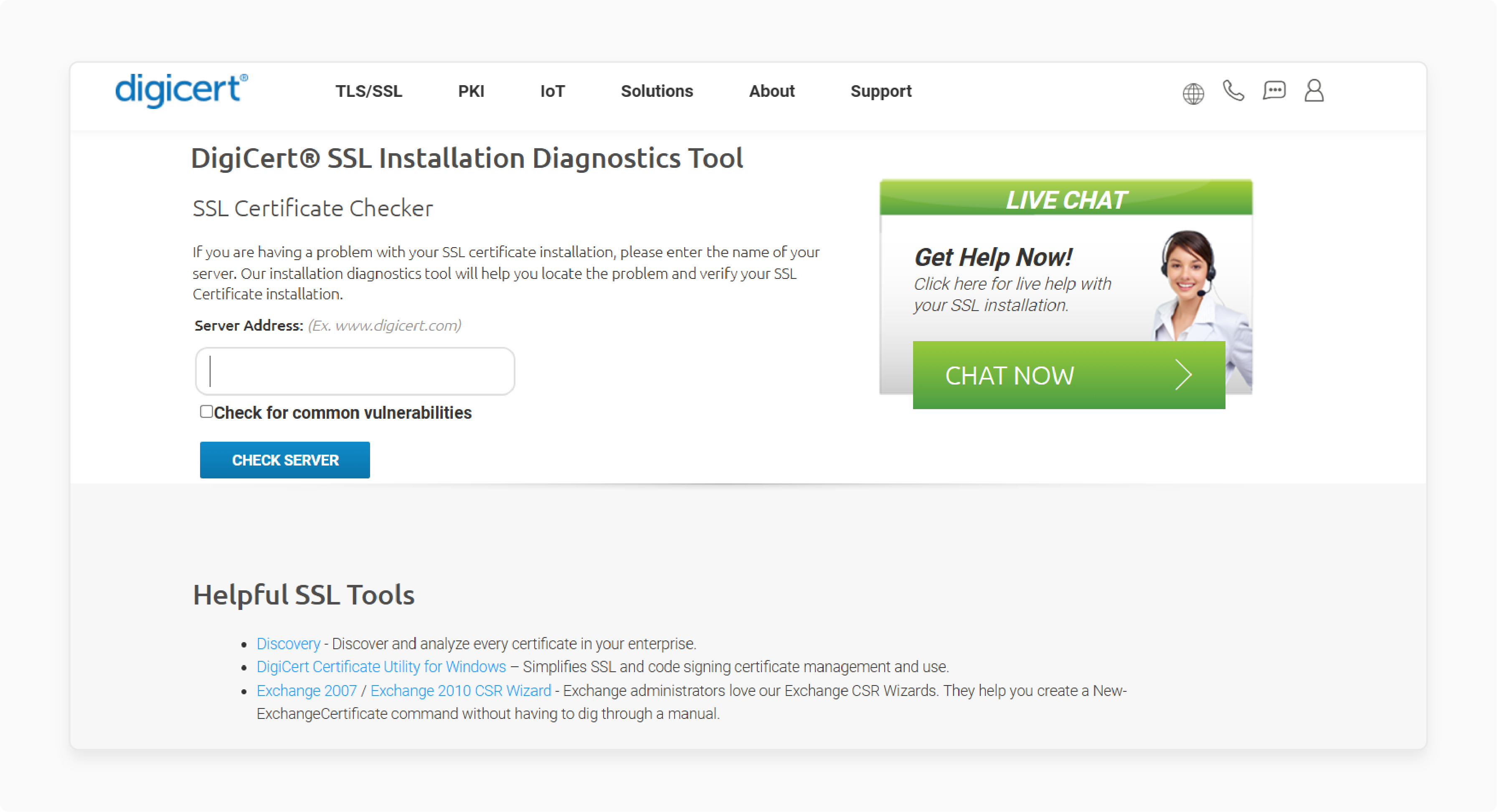 SSL Certificate Checker By DigiCert