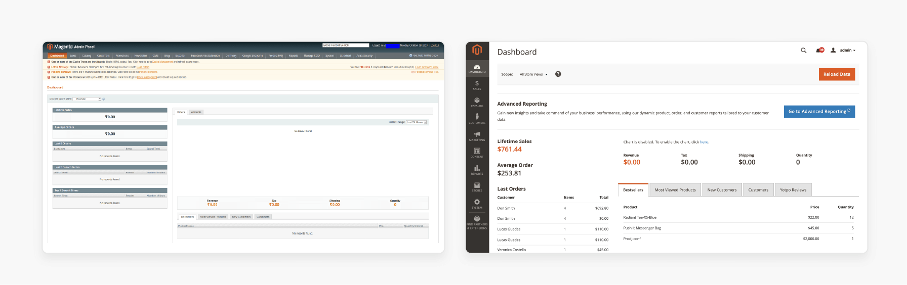 User-friendly admin interface in Magento 2