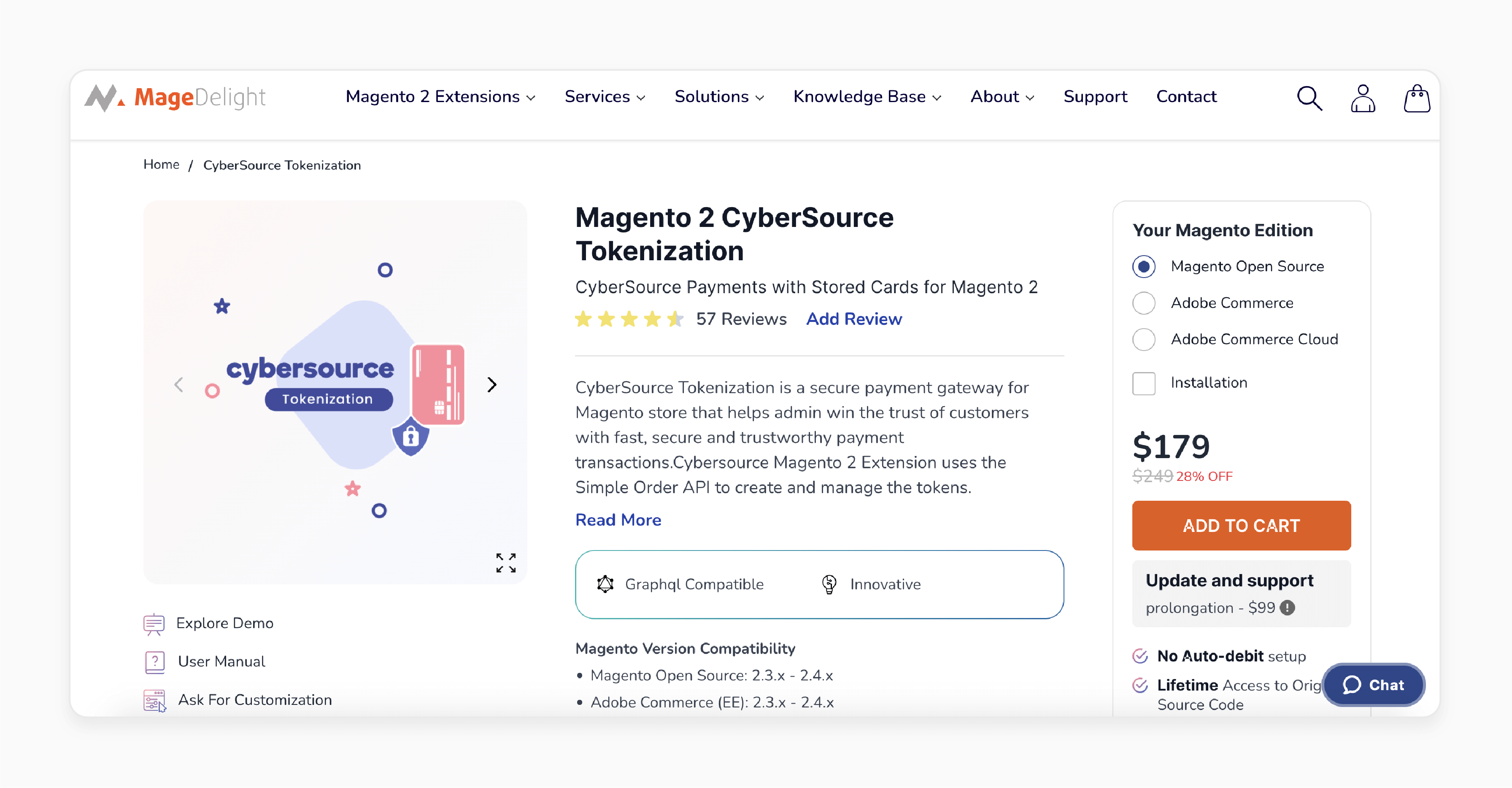 MageDelight CyberSource Tokenization Extension enabling secure recurring payments