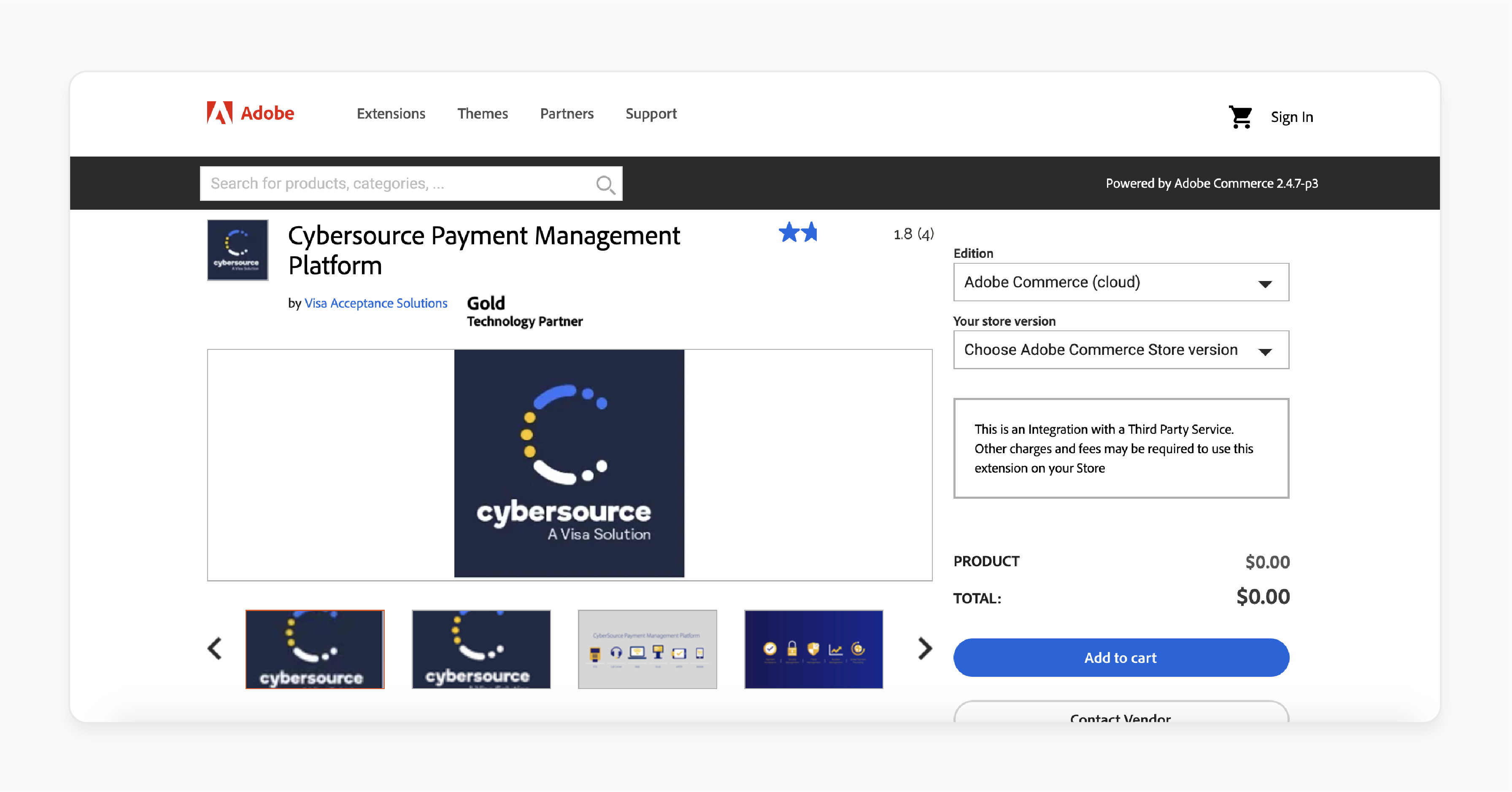 CyberSource Global Payment Management Platform with multi-currency support