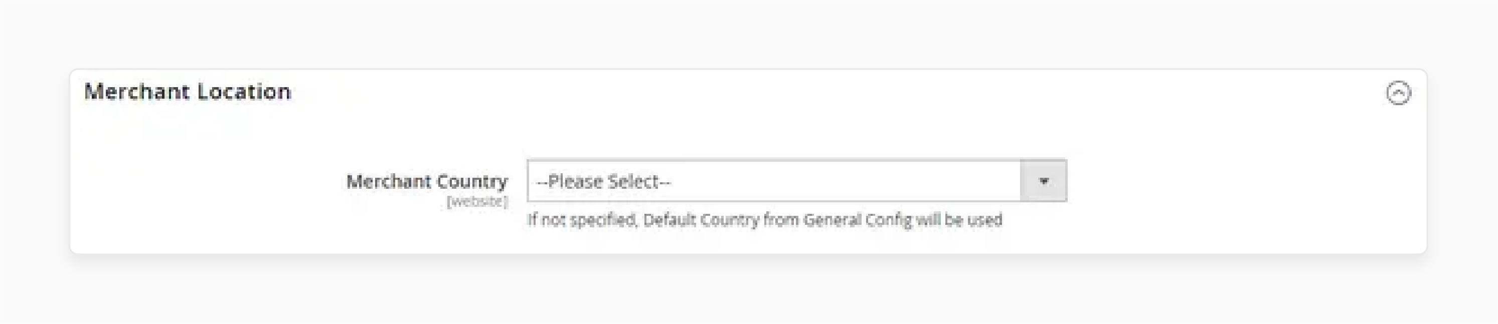 In the Merchant Location section, select the country where your business operates