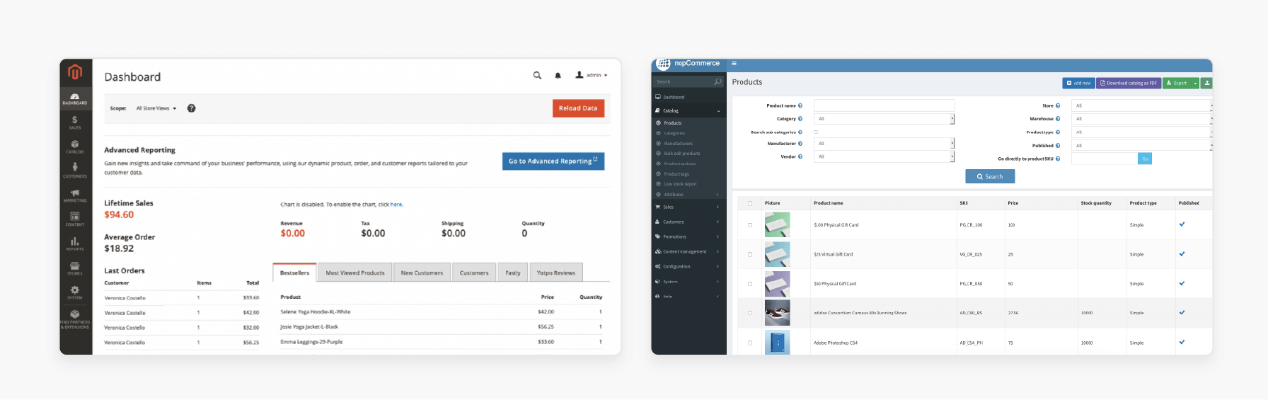 Magento’s PHP vs nopCommerce’s .NET setup