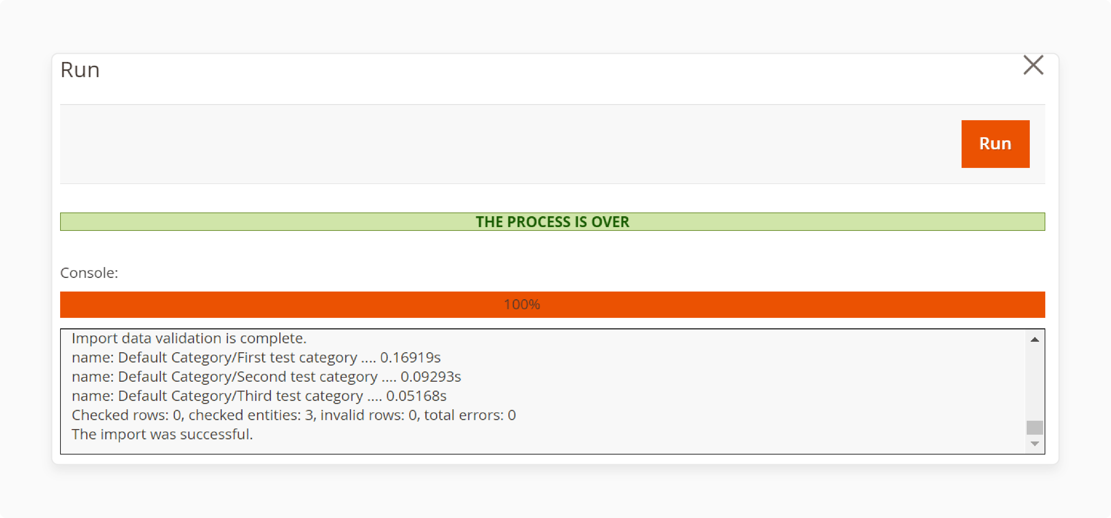 Save and Run the Import Jobs for Magento 2 CMS Page Hierarchy Import