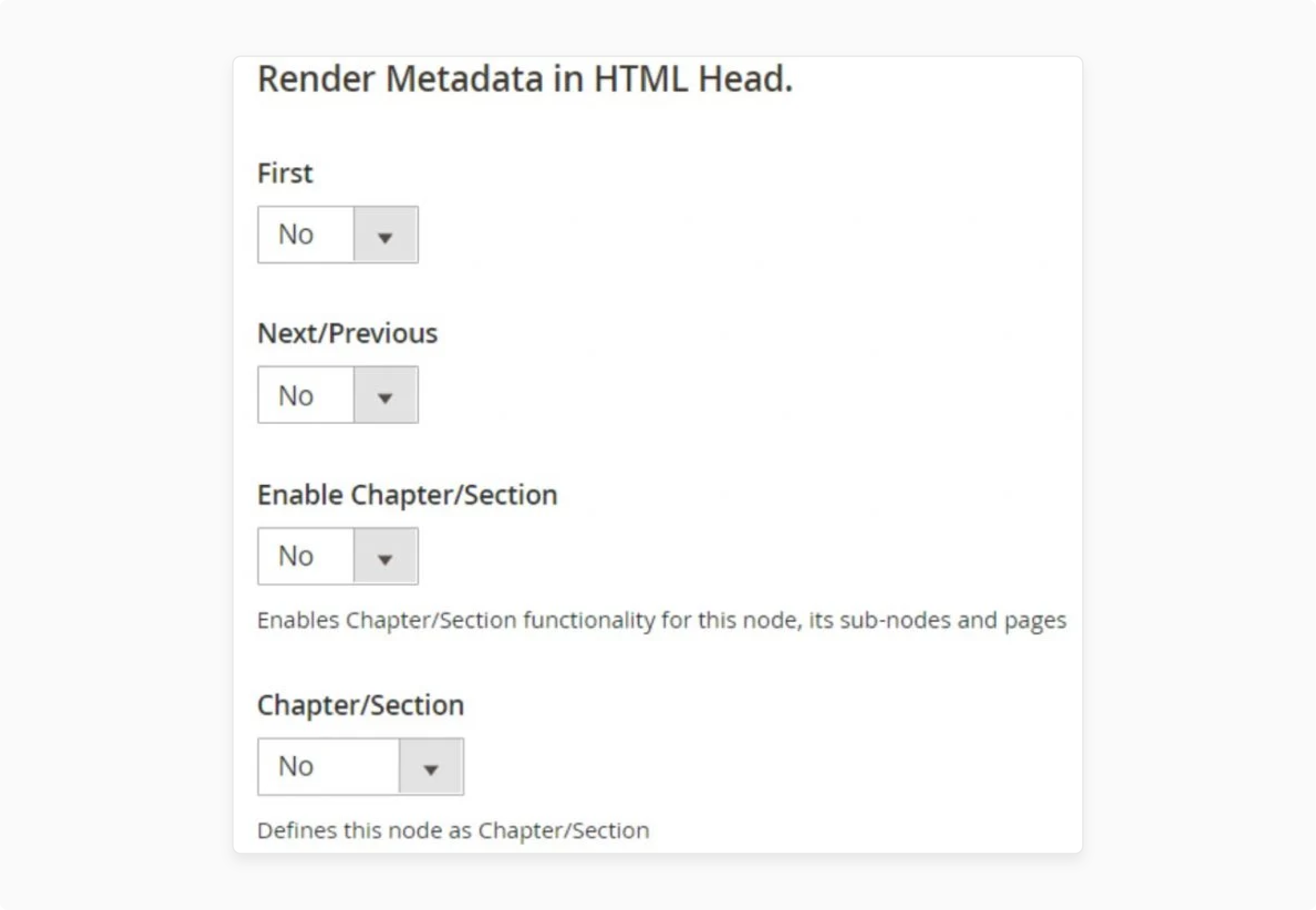 Configuring Node Structure and Metadata for Hierarchy Tree Configuration