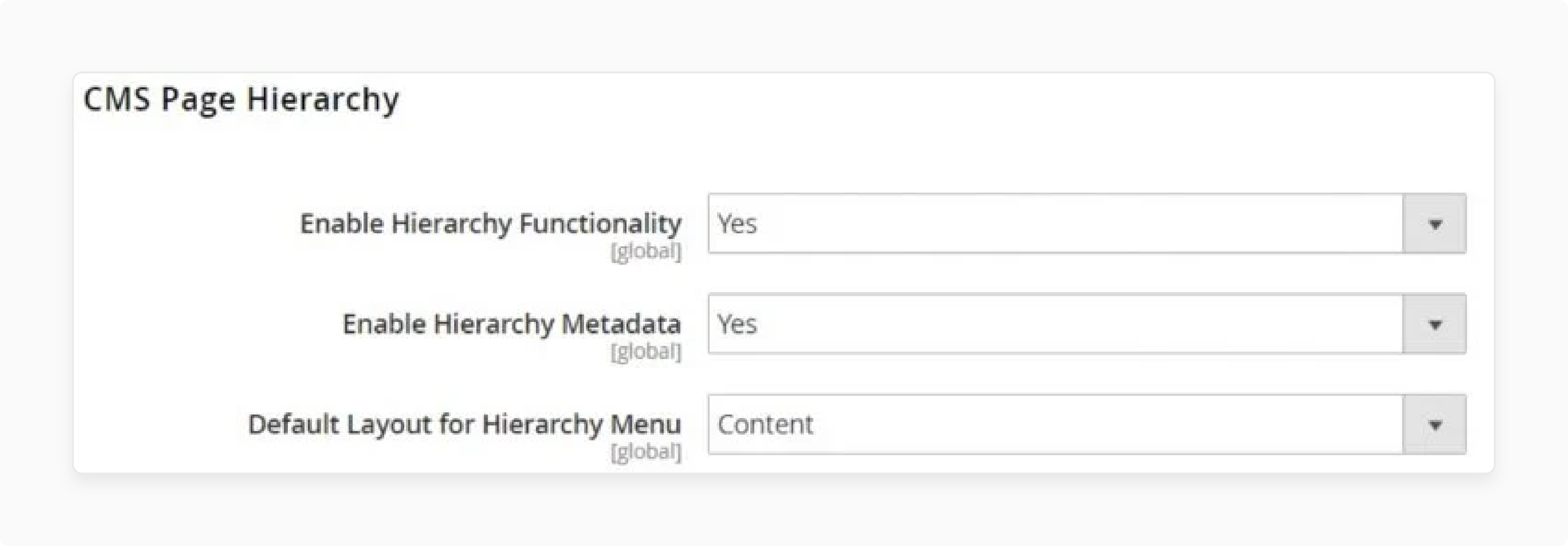 Magento 2 CMS Page Hierarchy Admin Panel Configuration