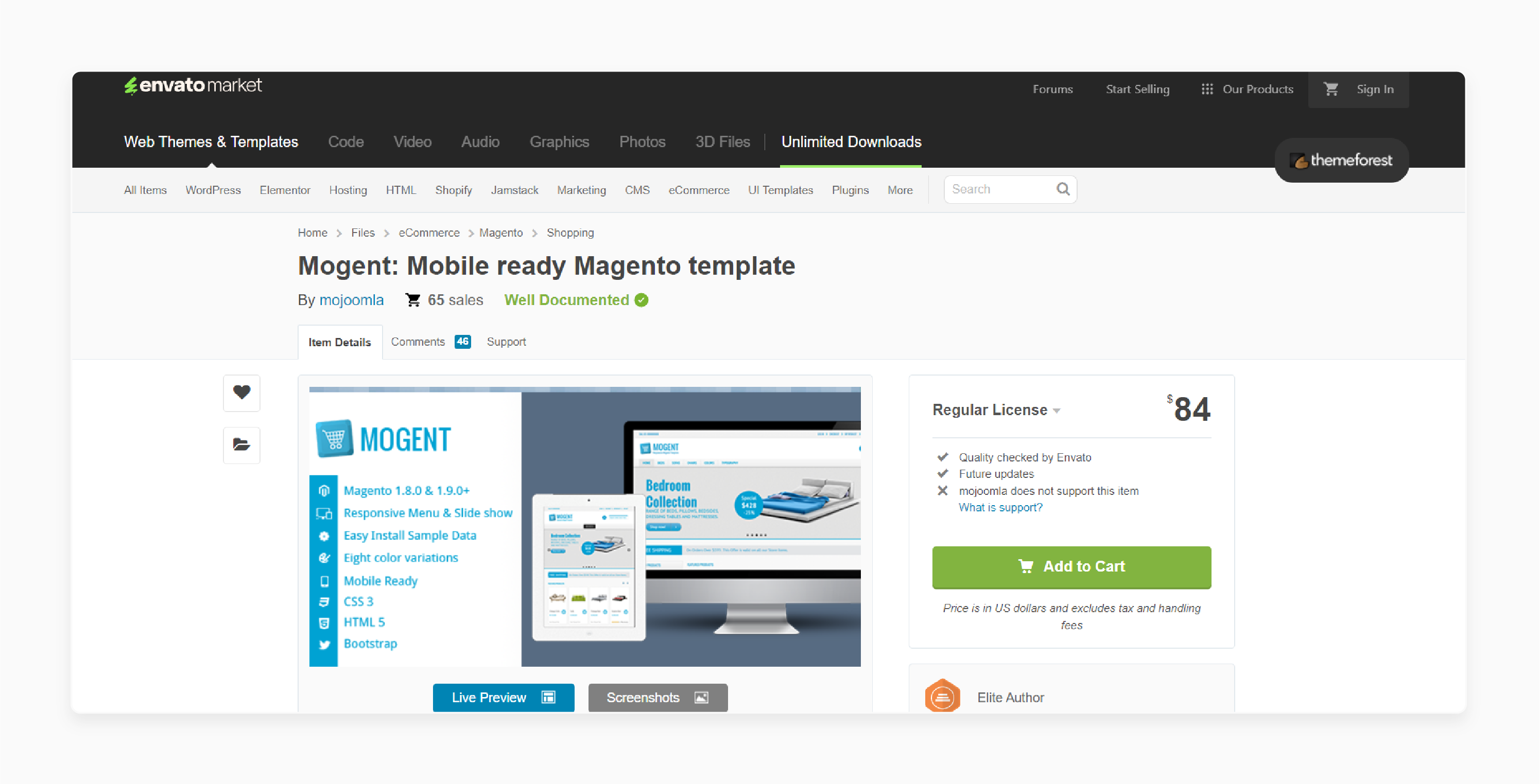 Mogent Mobile-ready Magento template - Mojoomla