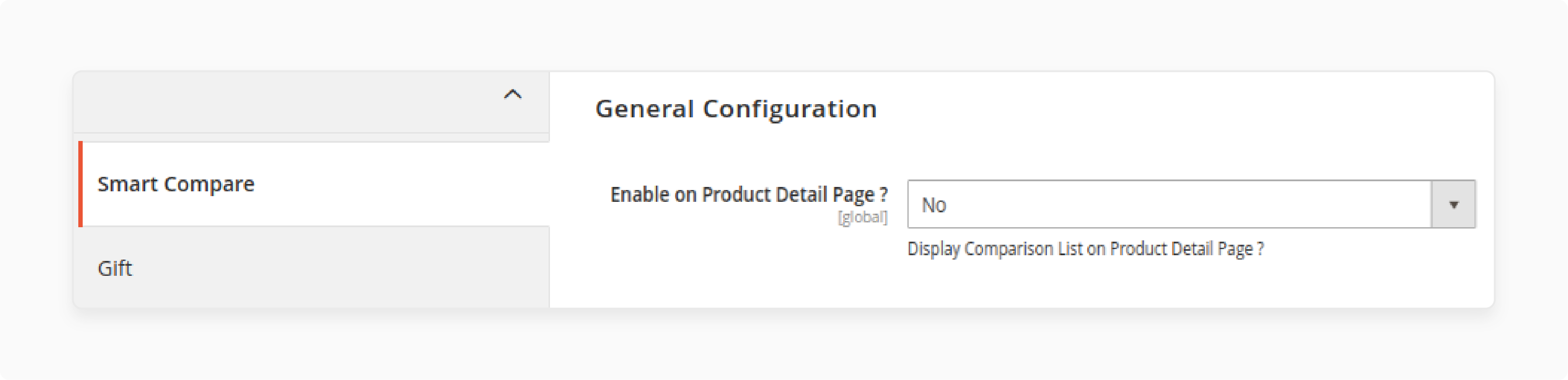 Smart Compare Functionality Toggle Configuration for the Product Detail Page