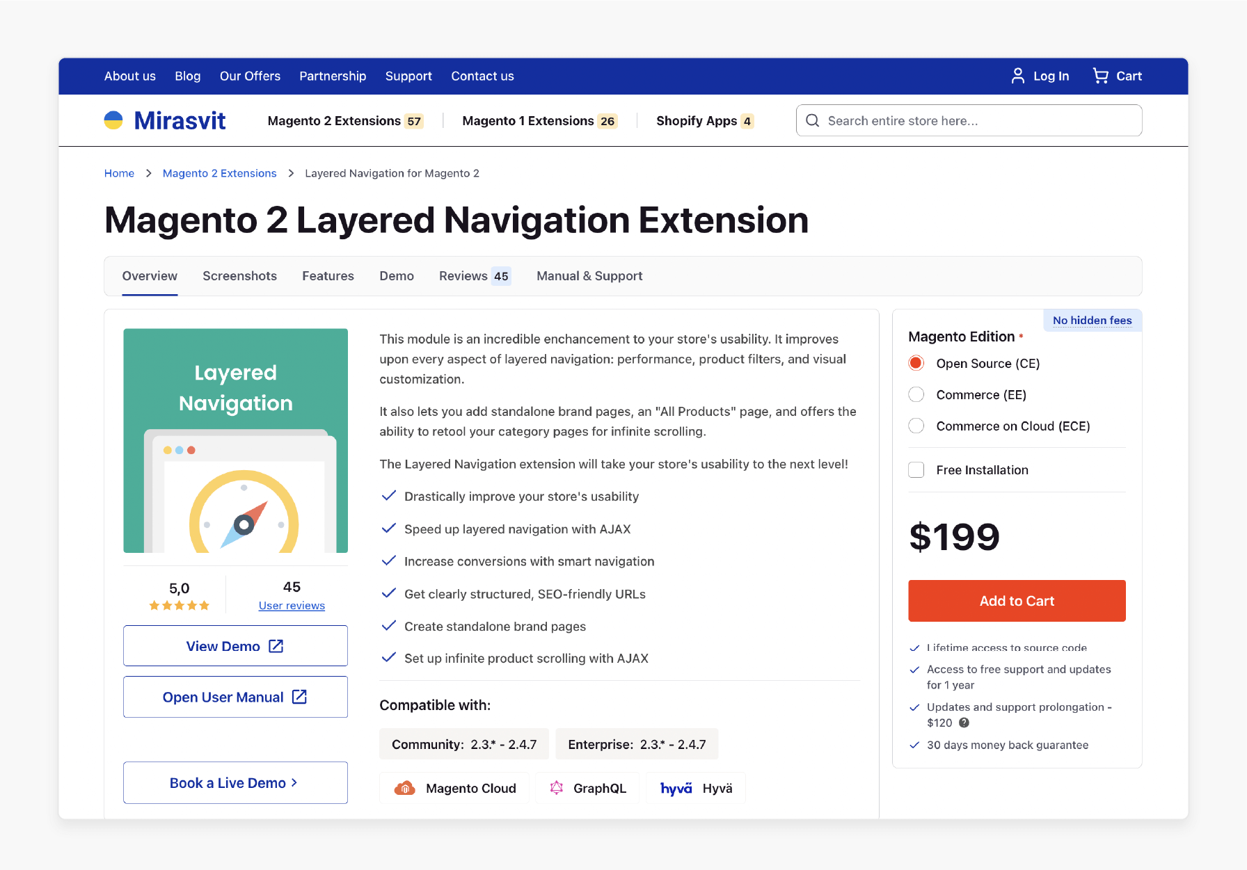 magento 2 layered navigation extension by mirasvit for optimized product filtering