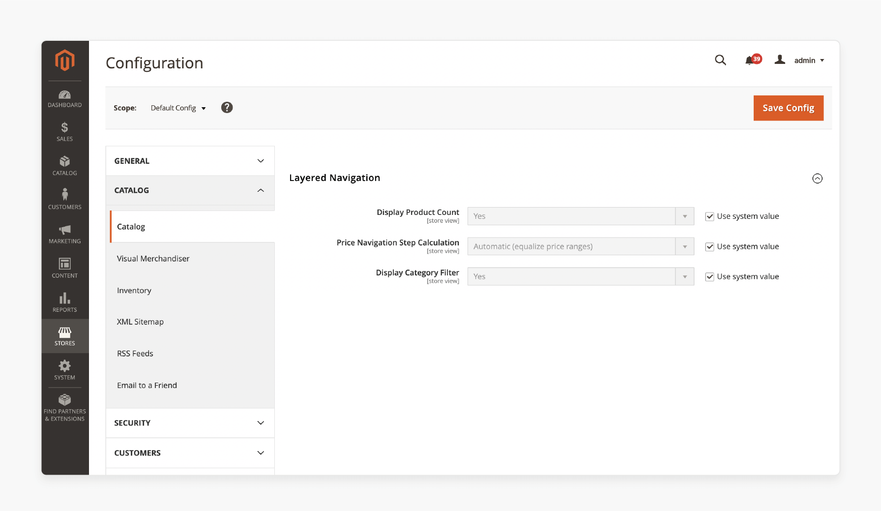 magento 2 core navigation setup with customizable layered filtering options